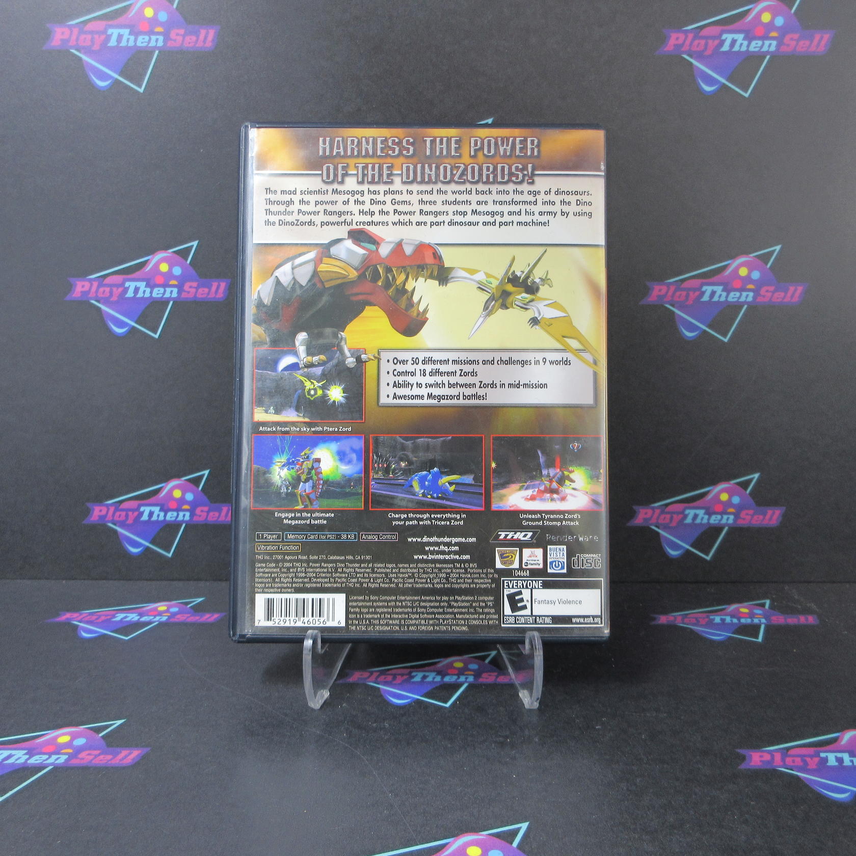 Power Rangers Dino Thunder PS2 PlayStation 2 AD/NM - Very Good