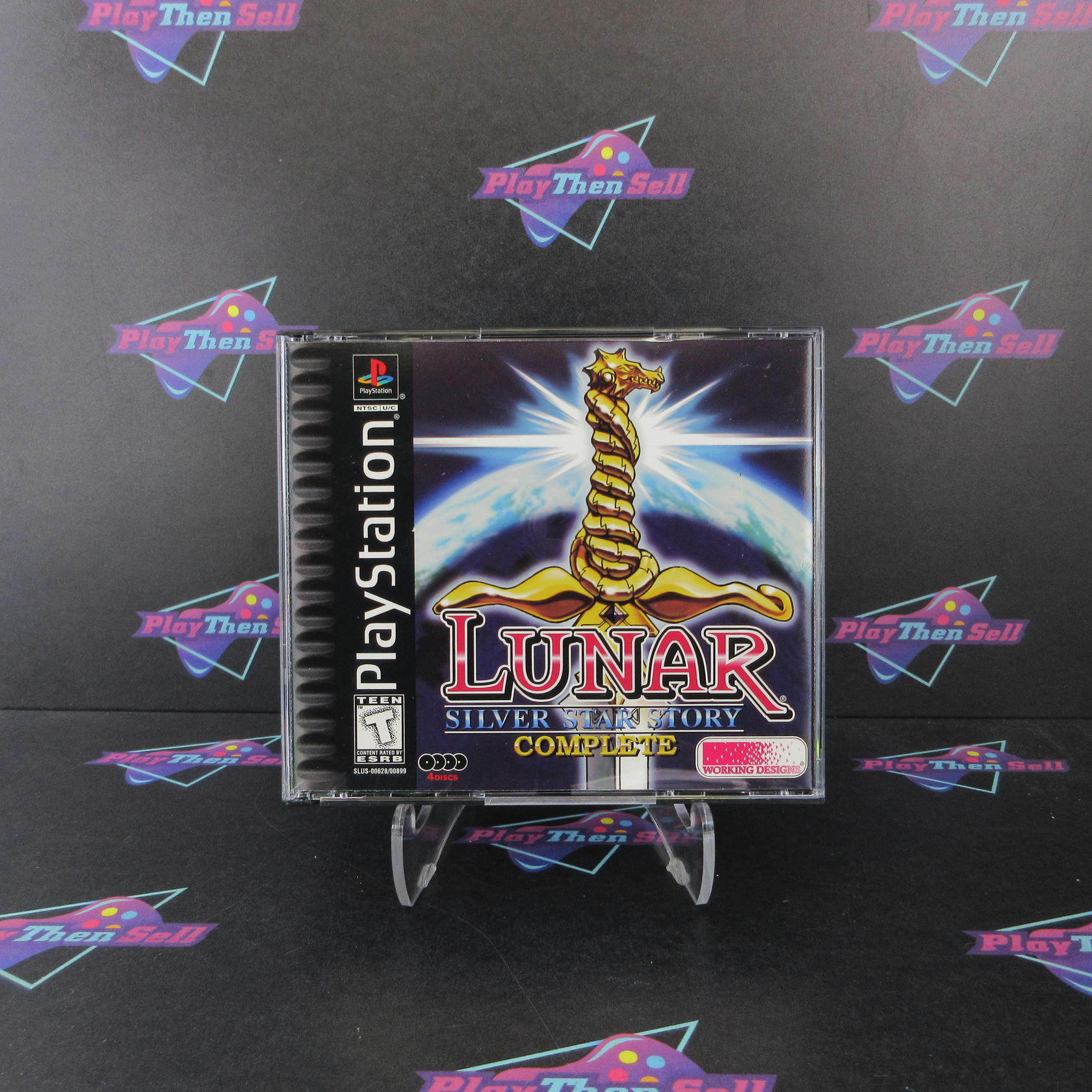 Lunar Silver Star Story Complete PS1 PlayStation 1 + Map / Book - Like New