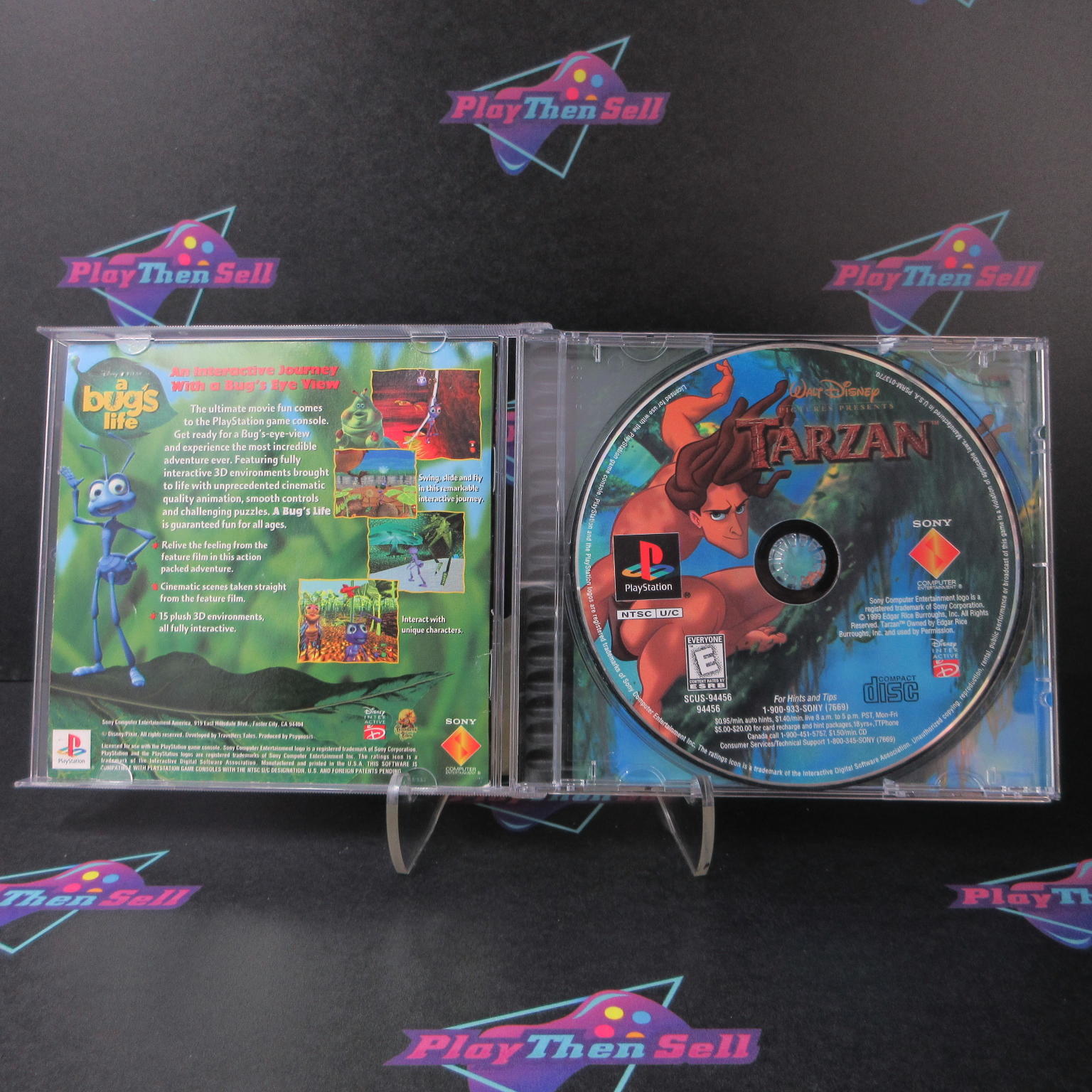 Tarzan PS1 PlayStation 1 Black Label Complete - Excellent