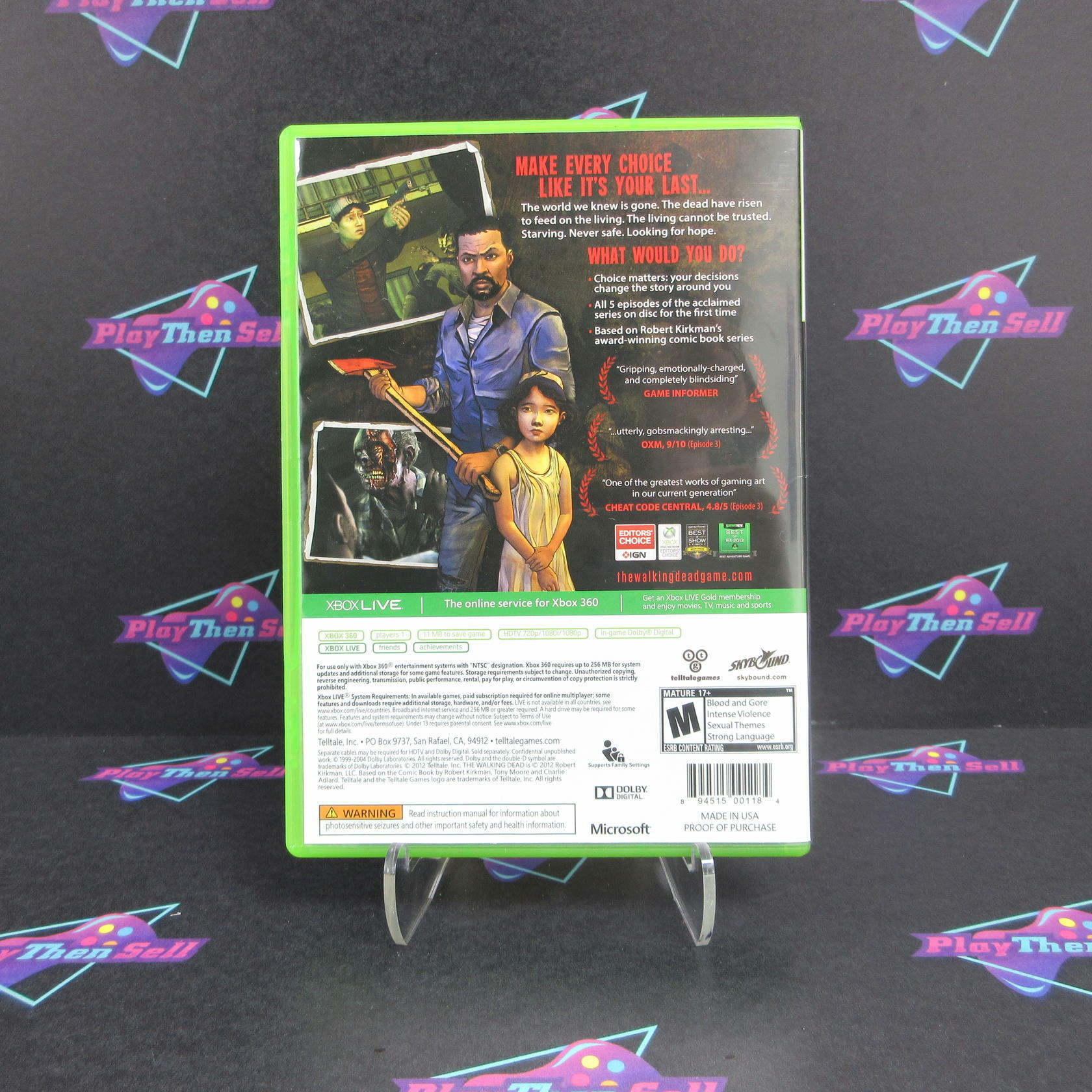 The Walking Dead Xbox 360 Complete - Excellent