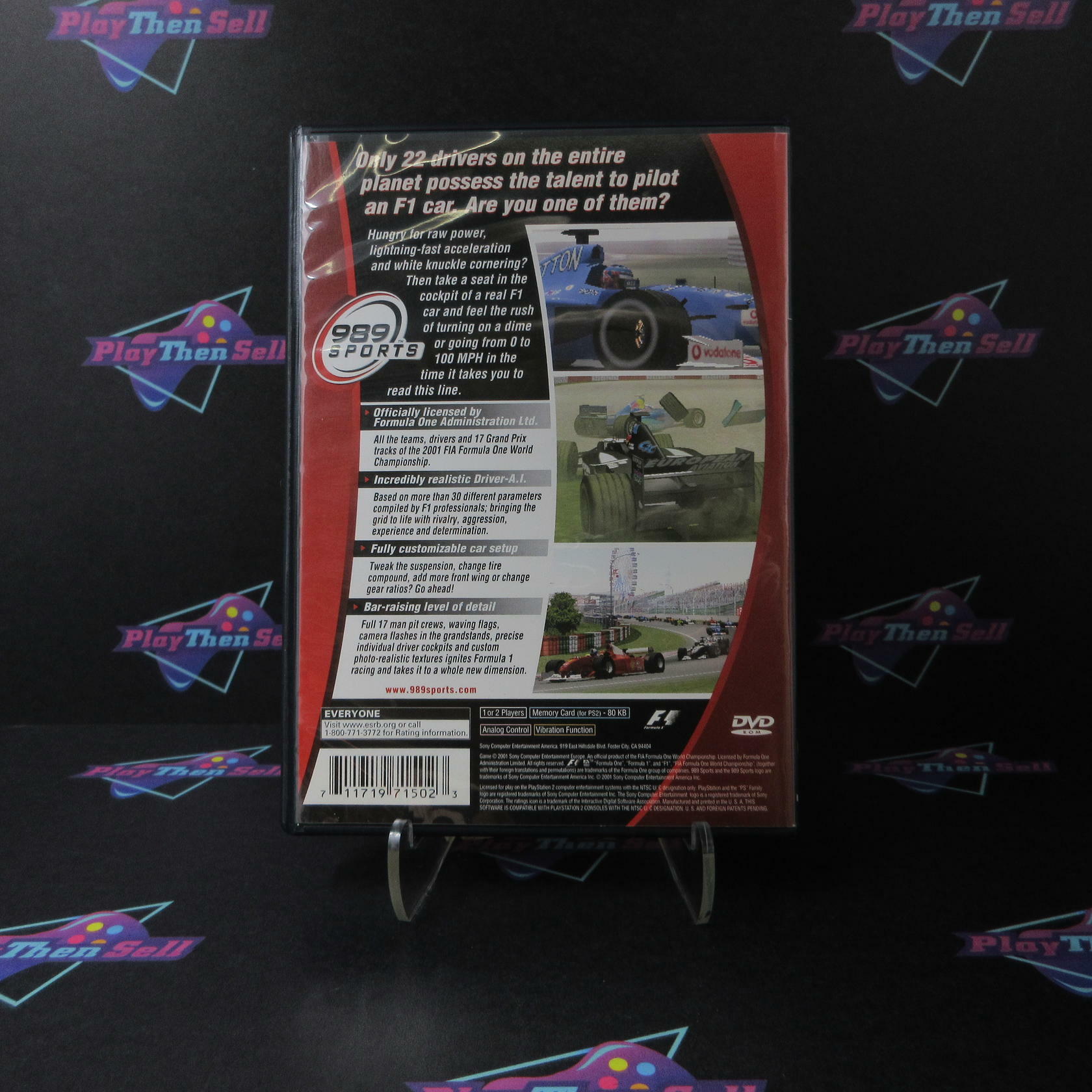 Formula One 2001 PS2 PlayStation 2 + Reg Card - Like New