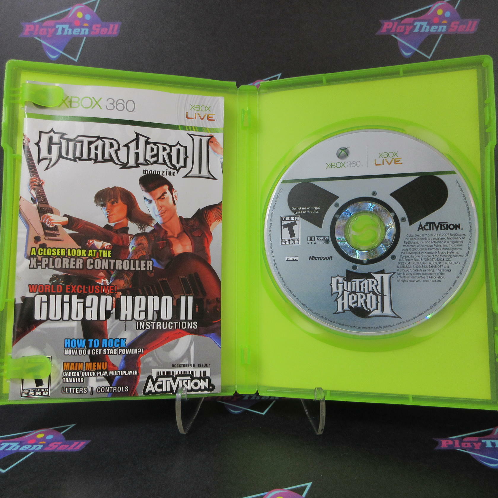 Guitar Hero II 2 Xbox 360 AD Complete CIB - Very Good