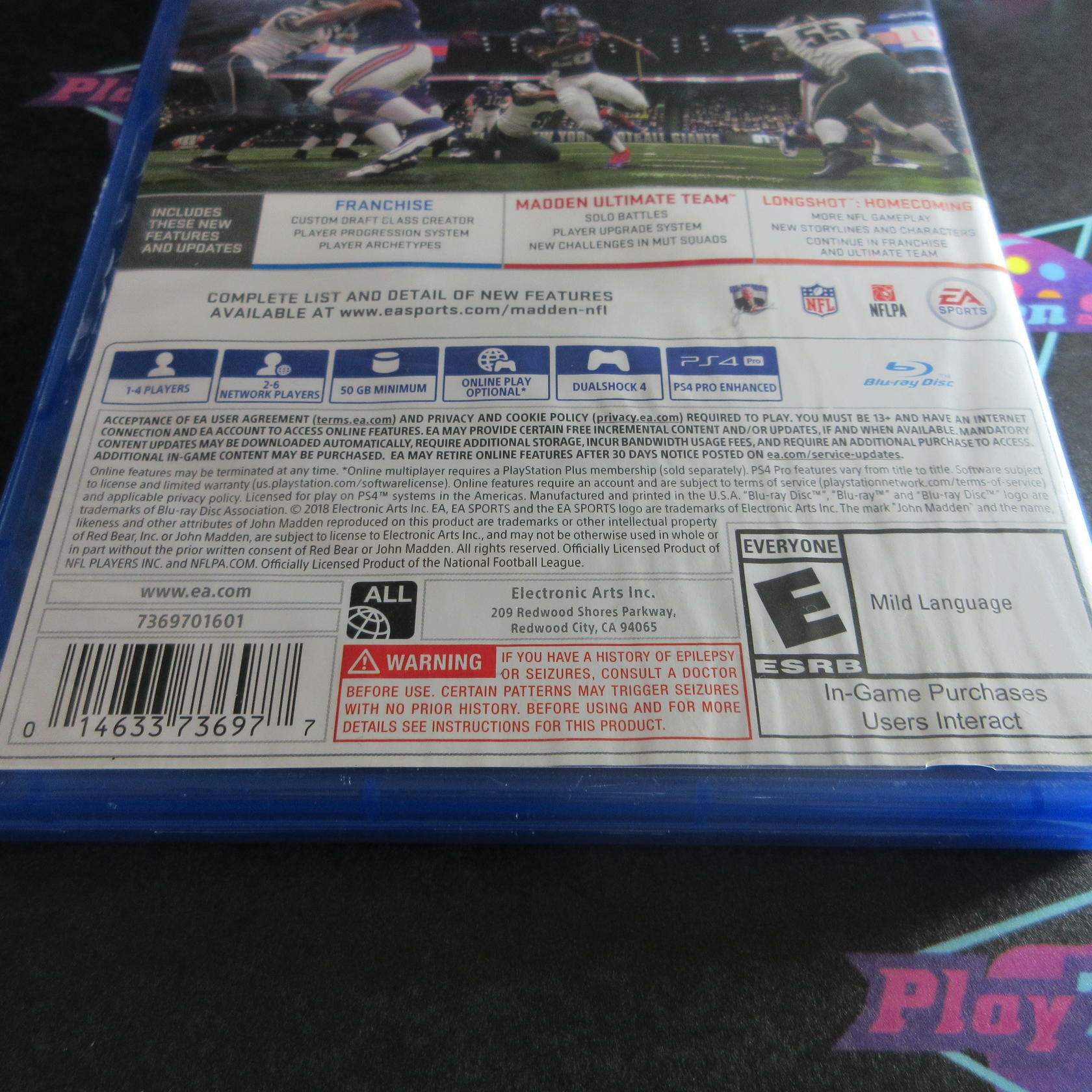 Madden NFL 19 PS4 PlayStation 4 AD - Very Good