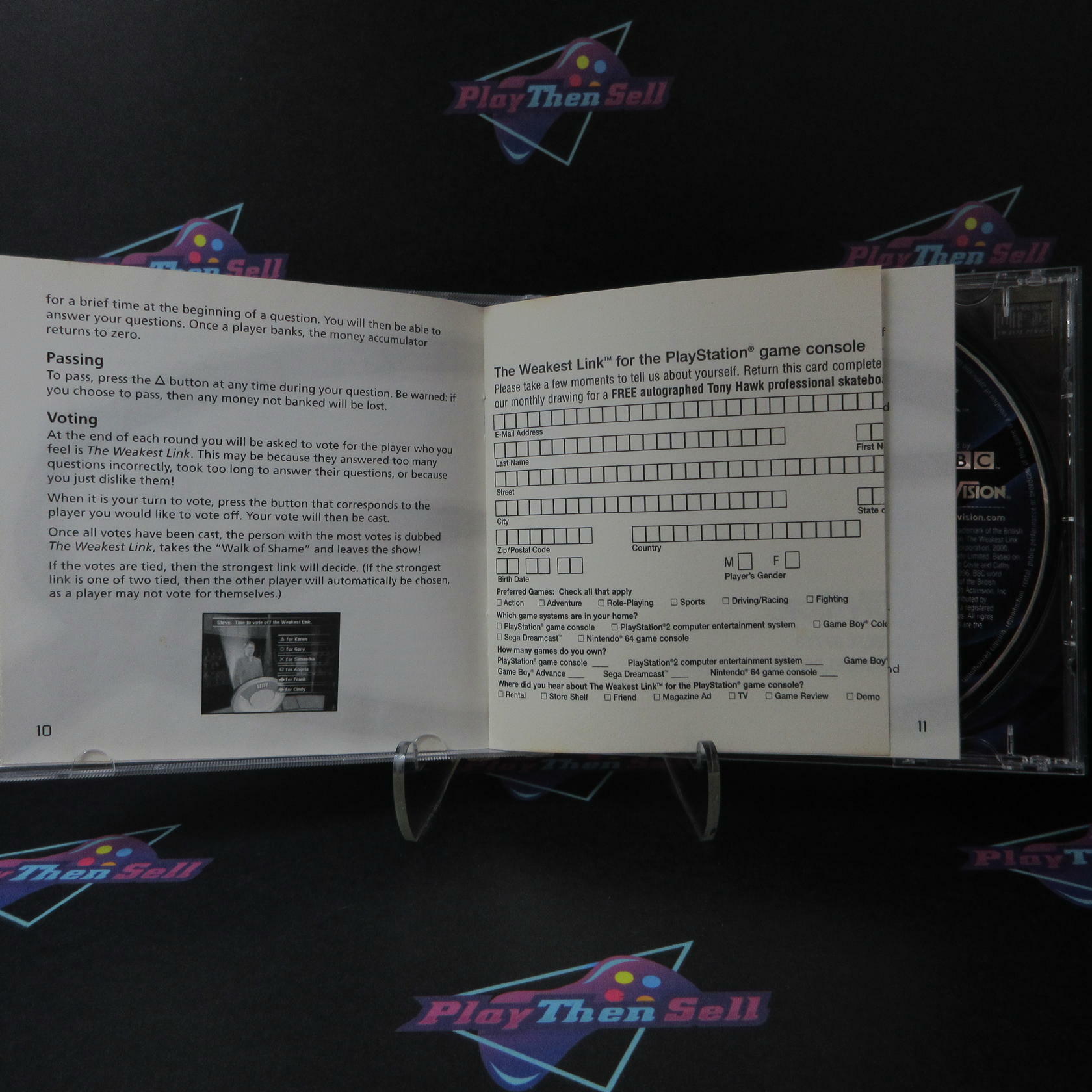 The Weakest Link PS1 PlayStation 1 + Reg Card - Like New