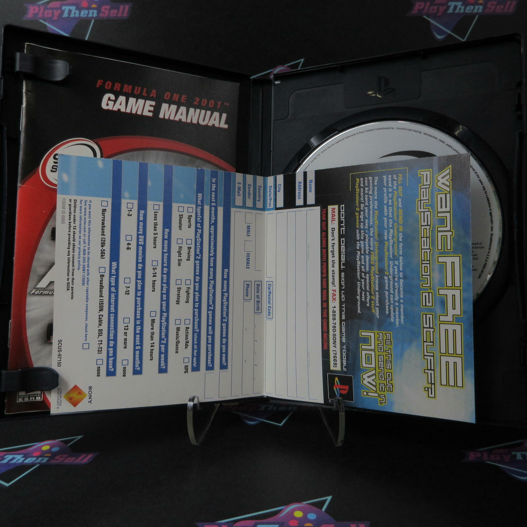 Formula One 2001 PS2 PlayStation 2 + Reg Card - Like New