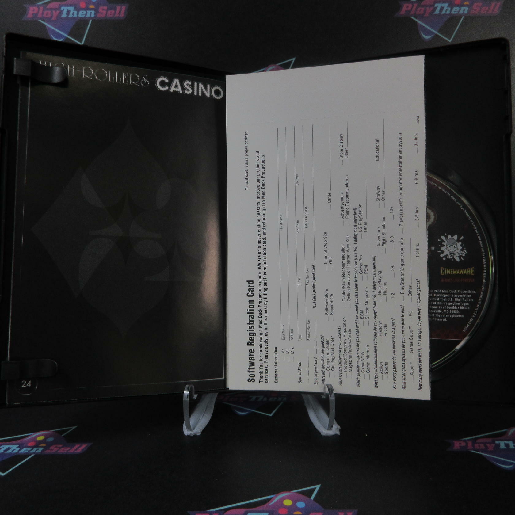 High Rollers Casino PS2 PlayStation 2 + Reg Card - Like New