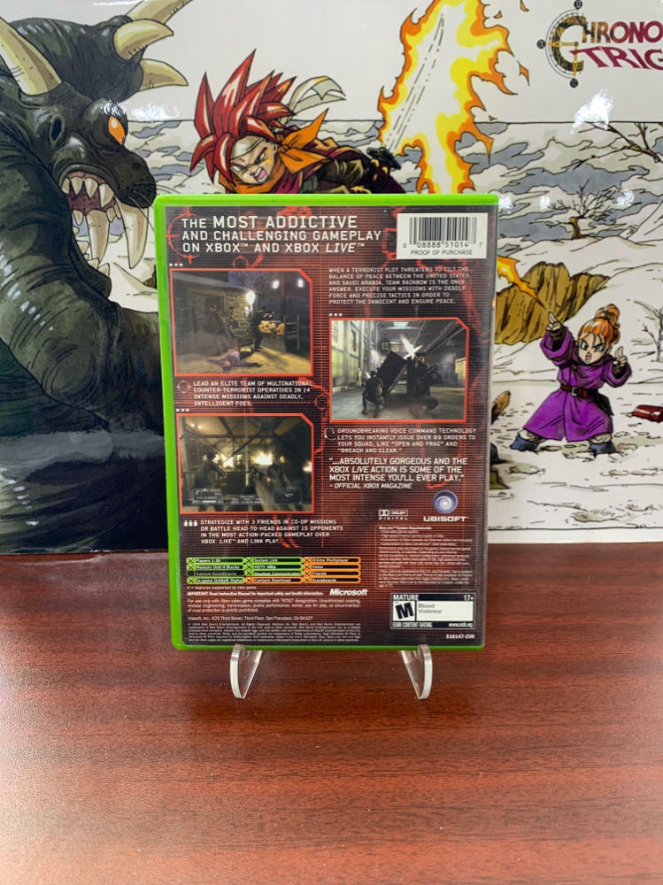 Rainbow Six 3 Squad-Based Counter Terror Xbox - Like New