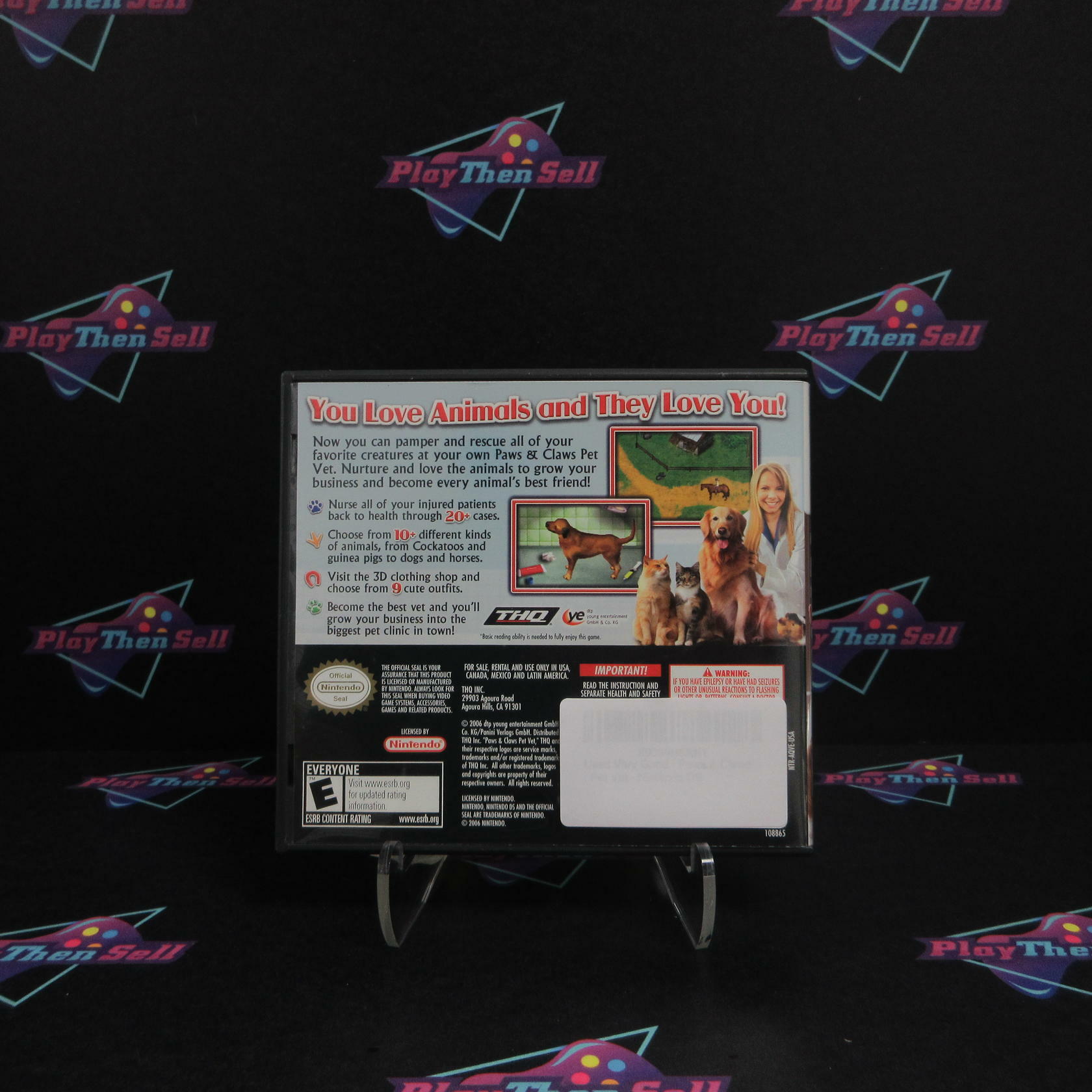 Paws & Claws Pet Vet Nintendo DS - Like New
