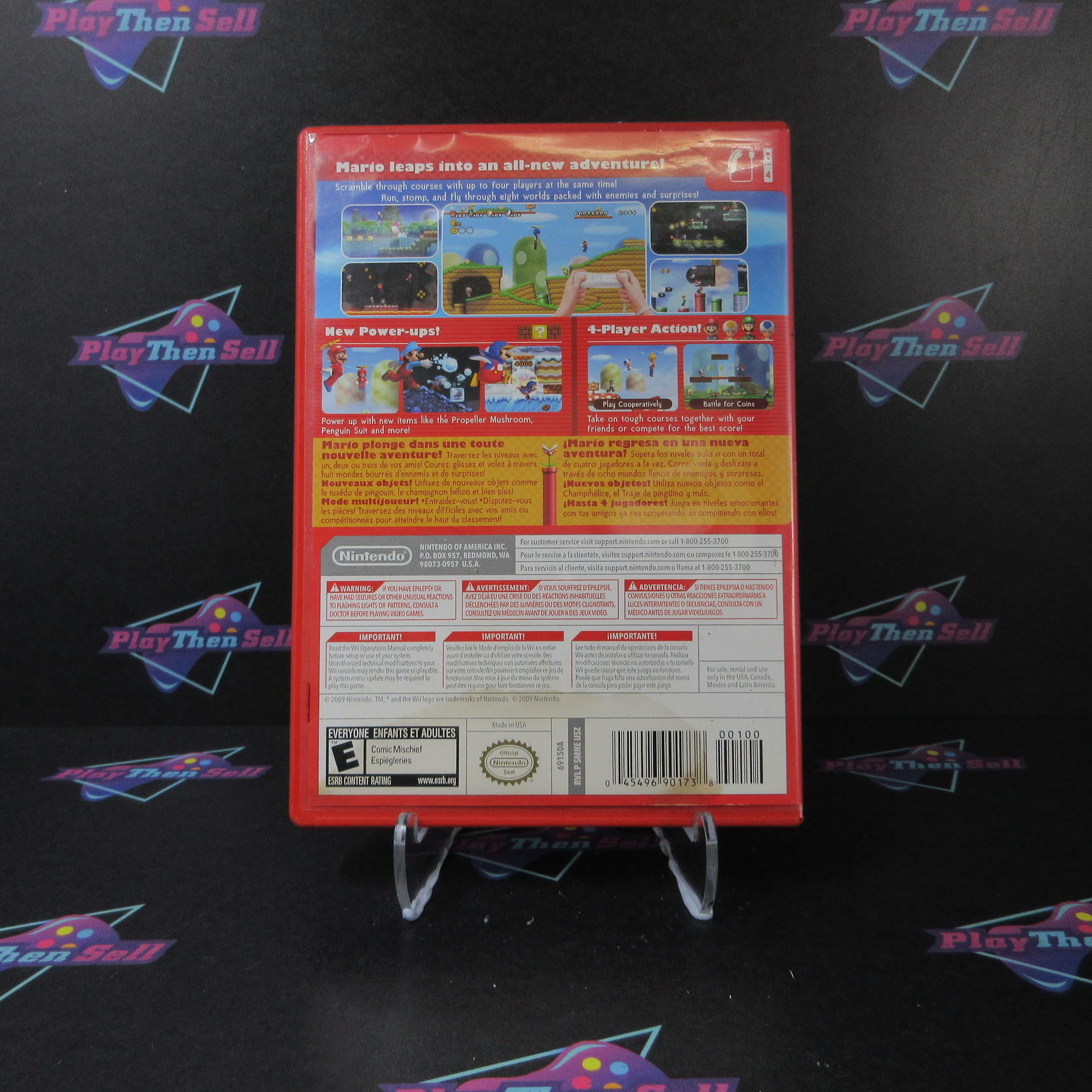 New Super Mario Bros Nintendo Wii AD Complete CIB - Very Good