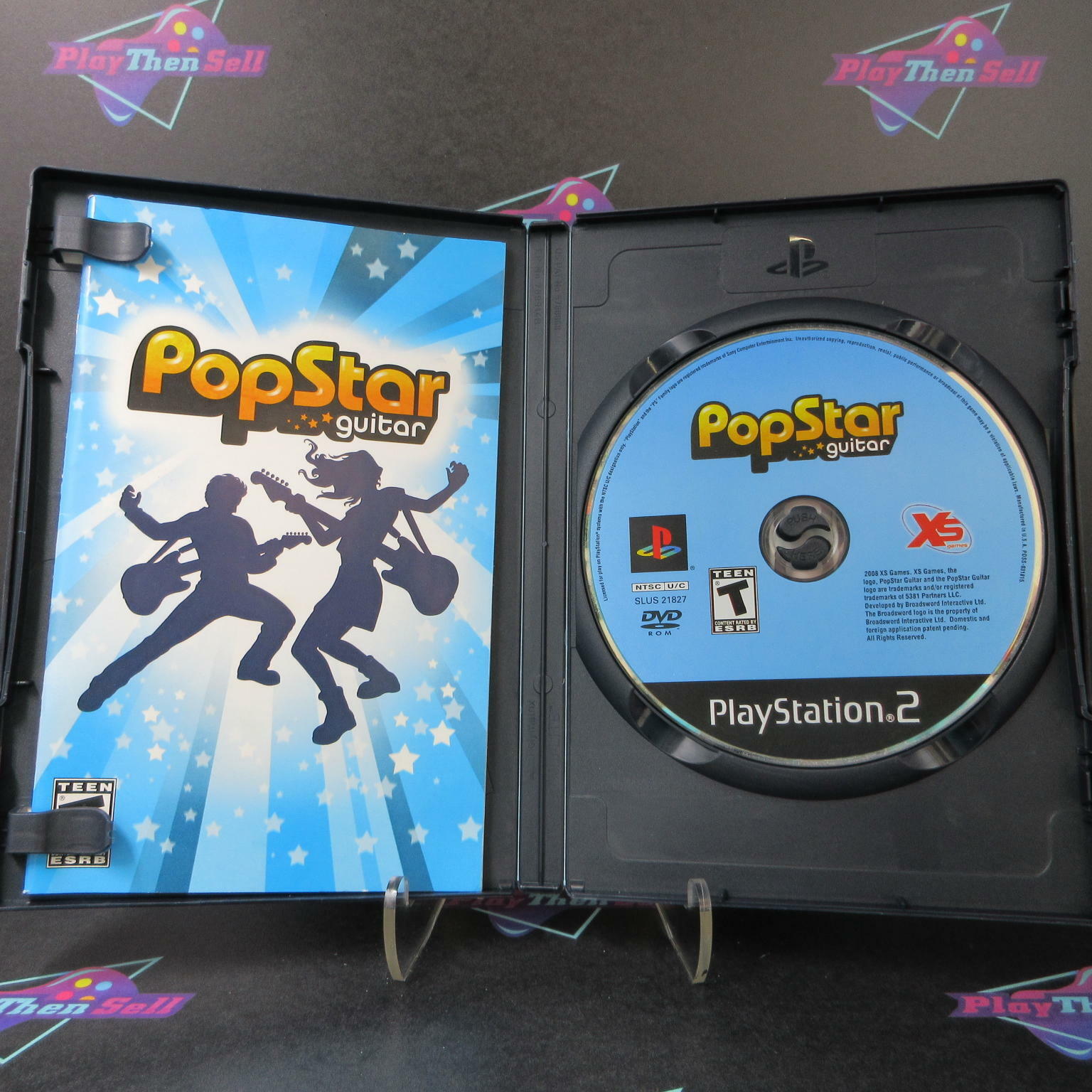 Pop Star Guitar PS2 PlayStation 2 - Like New