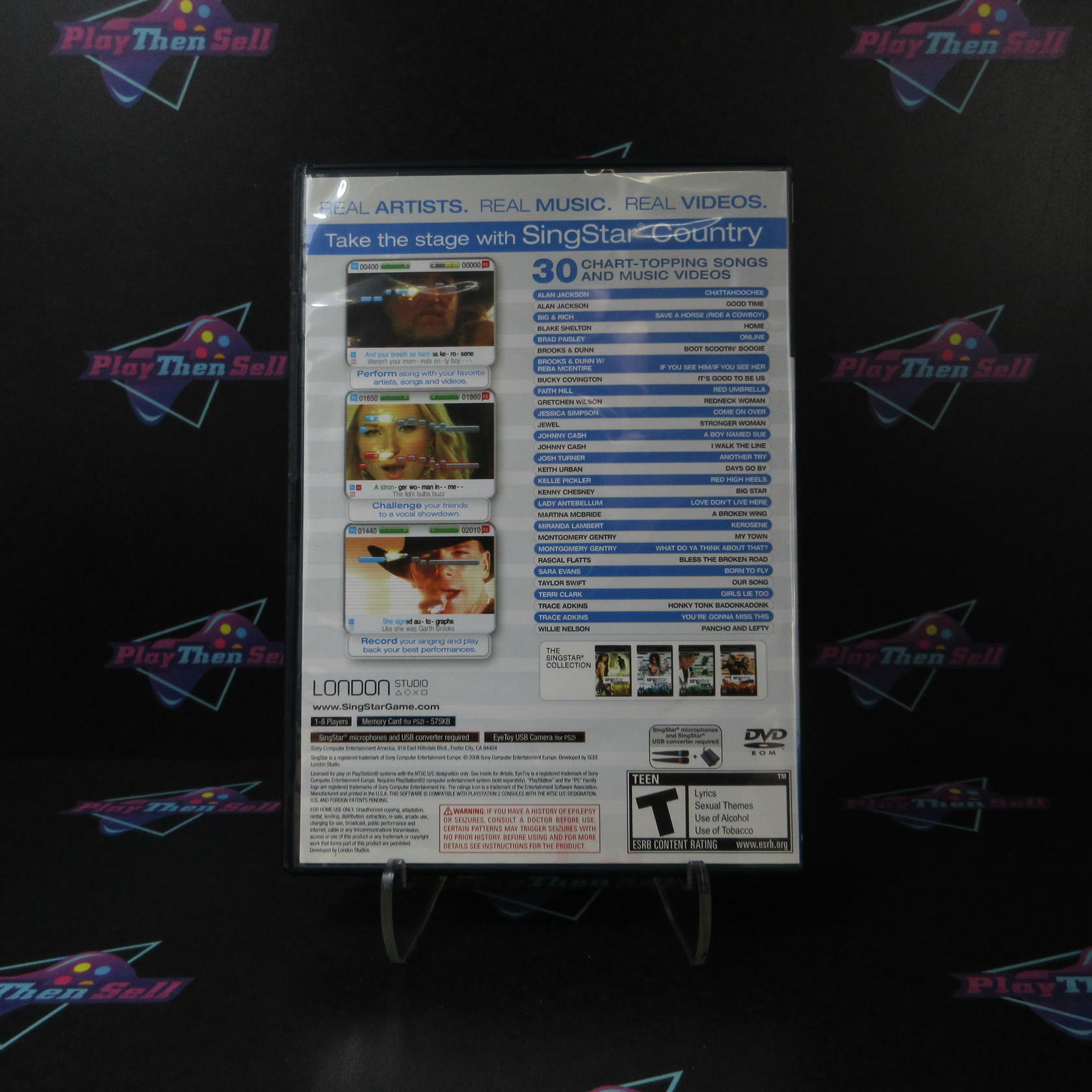 SingStar Country Software Only PS2 PlayStation 2 + Reg Card - Like New