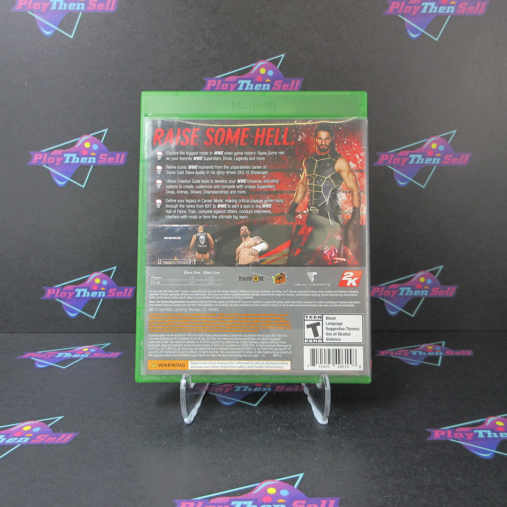 WWE 2K16 Xbox One AD Complete CIB - Very Good