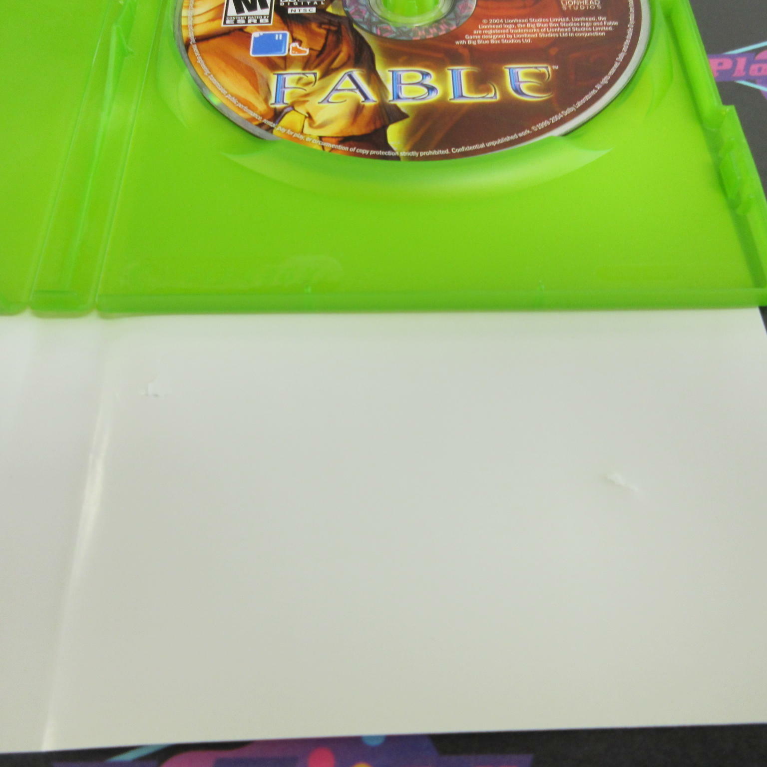 Fable Xbox AD/NM - Very Good