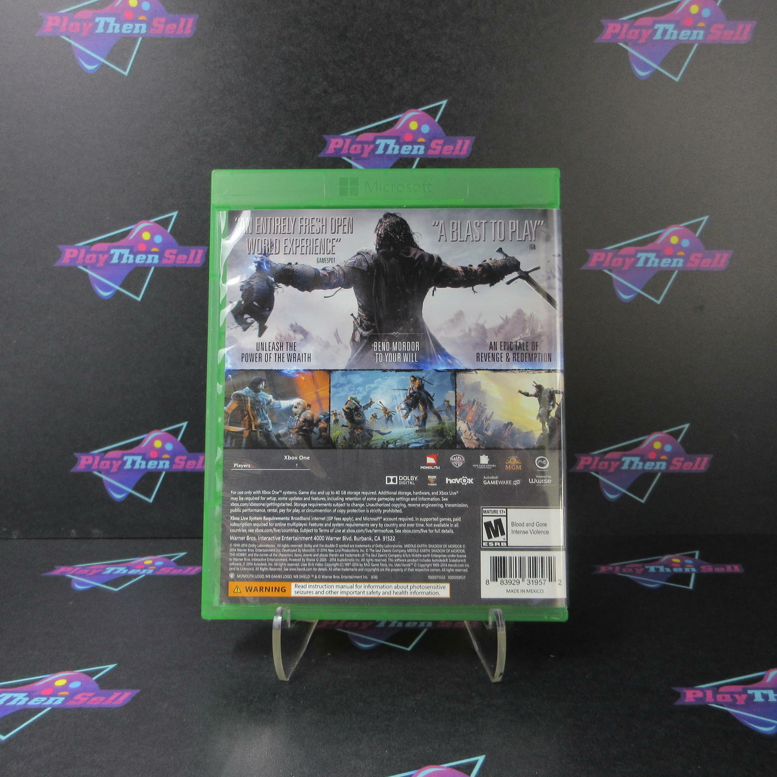 Middle Earth Shadow of Mordor Xbox One - Like New