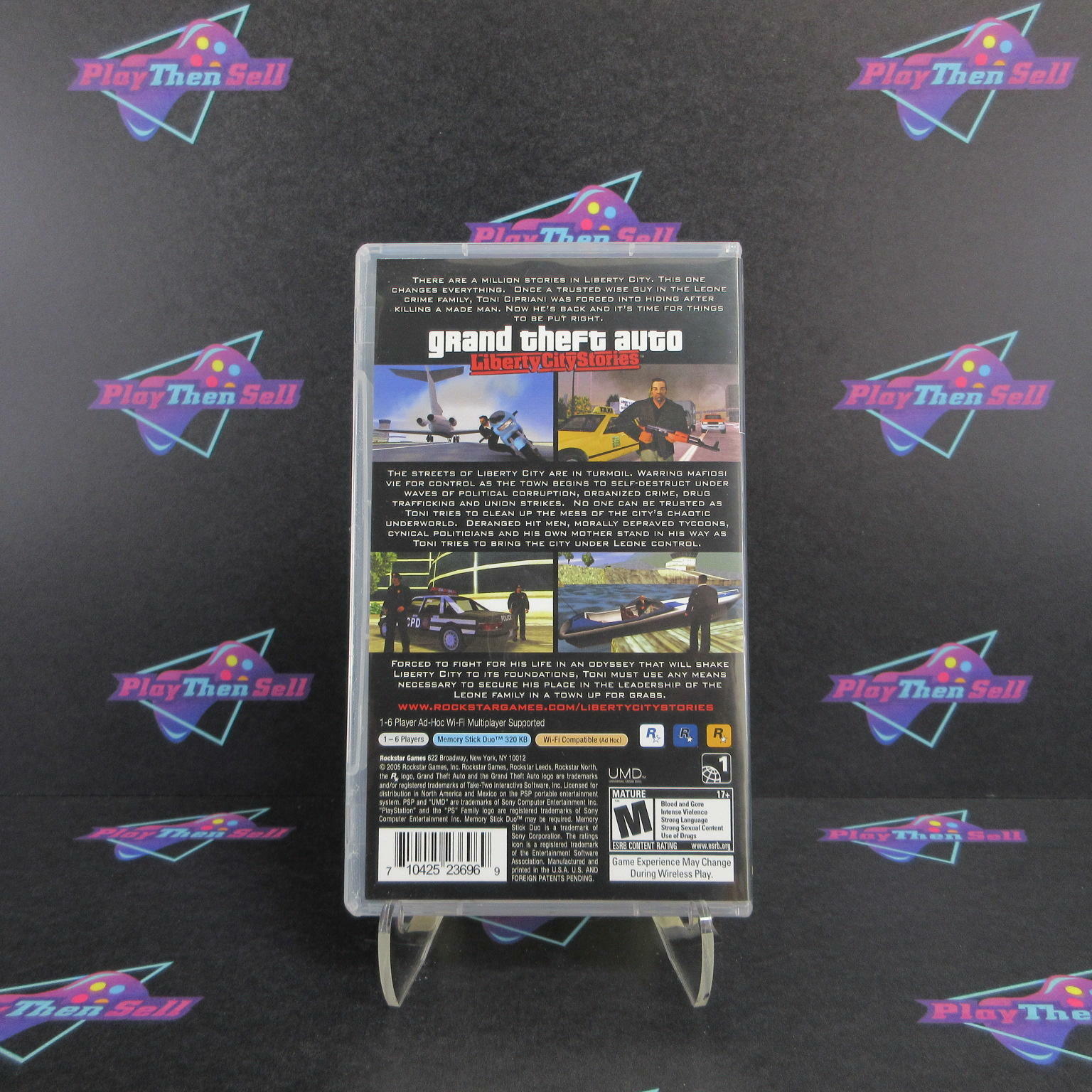 Grand Theft Auto Liberty City Stories Sony PSP + Map - Like New