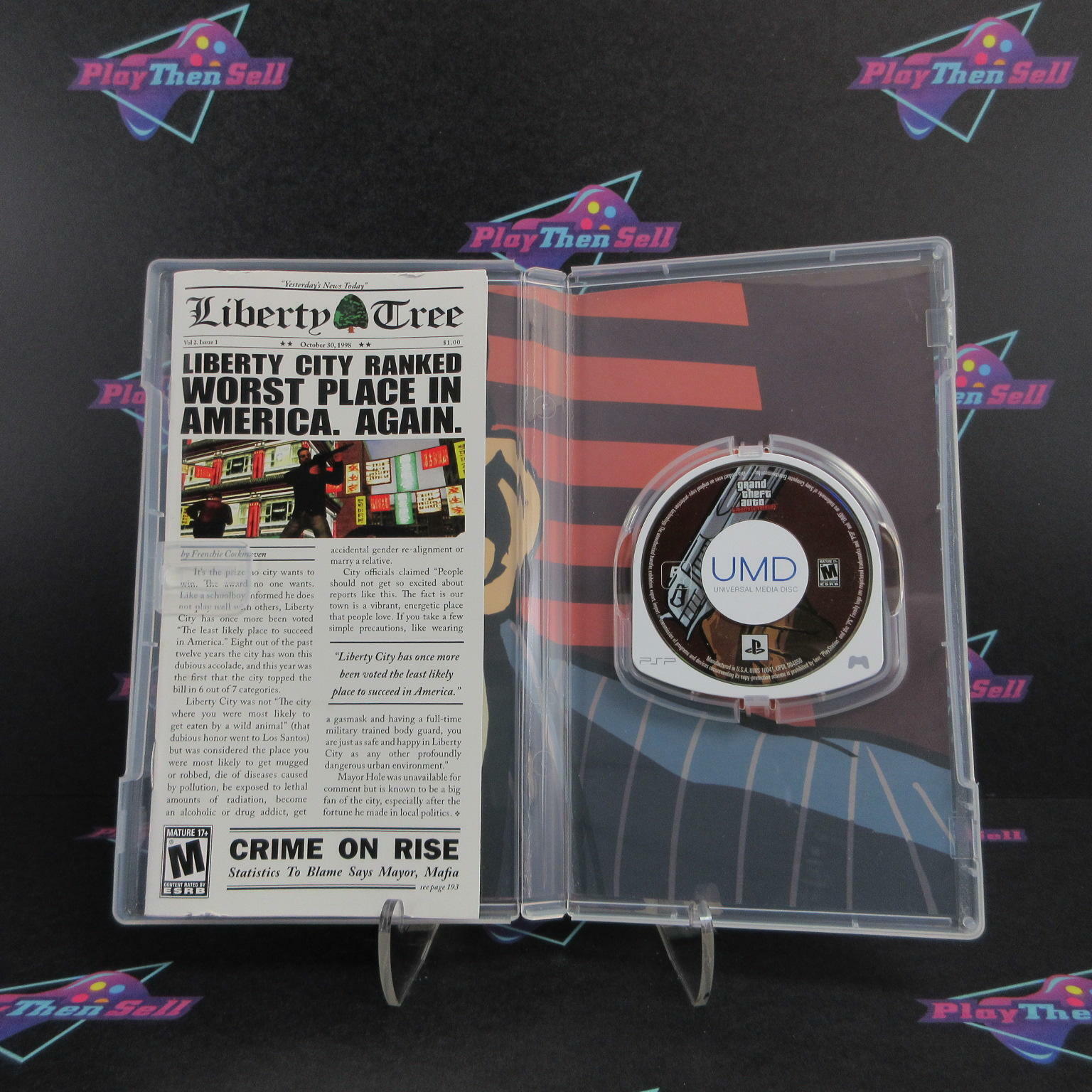 Grand Theft Auto Liberty City Stories Sony PSP + Map - Like New