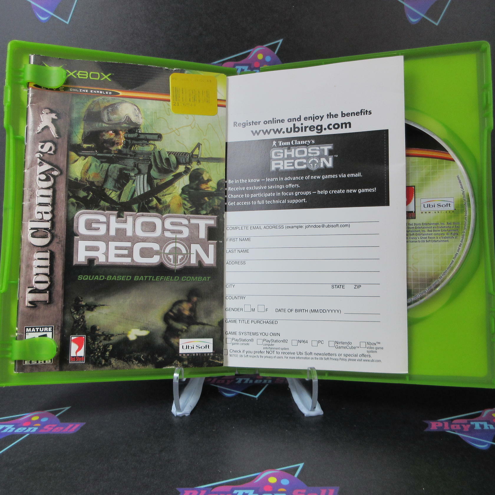 Tom Clancy's Ghost Recon Xbox PH + Reg Card MD Complete - Very Good