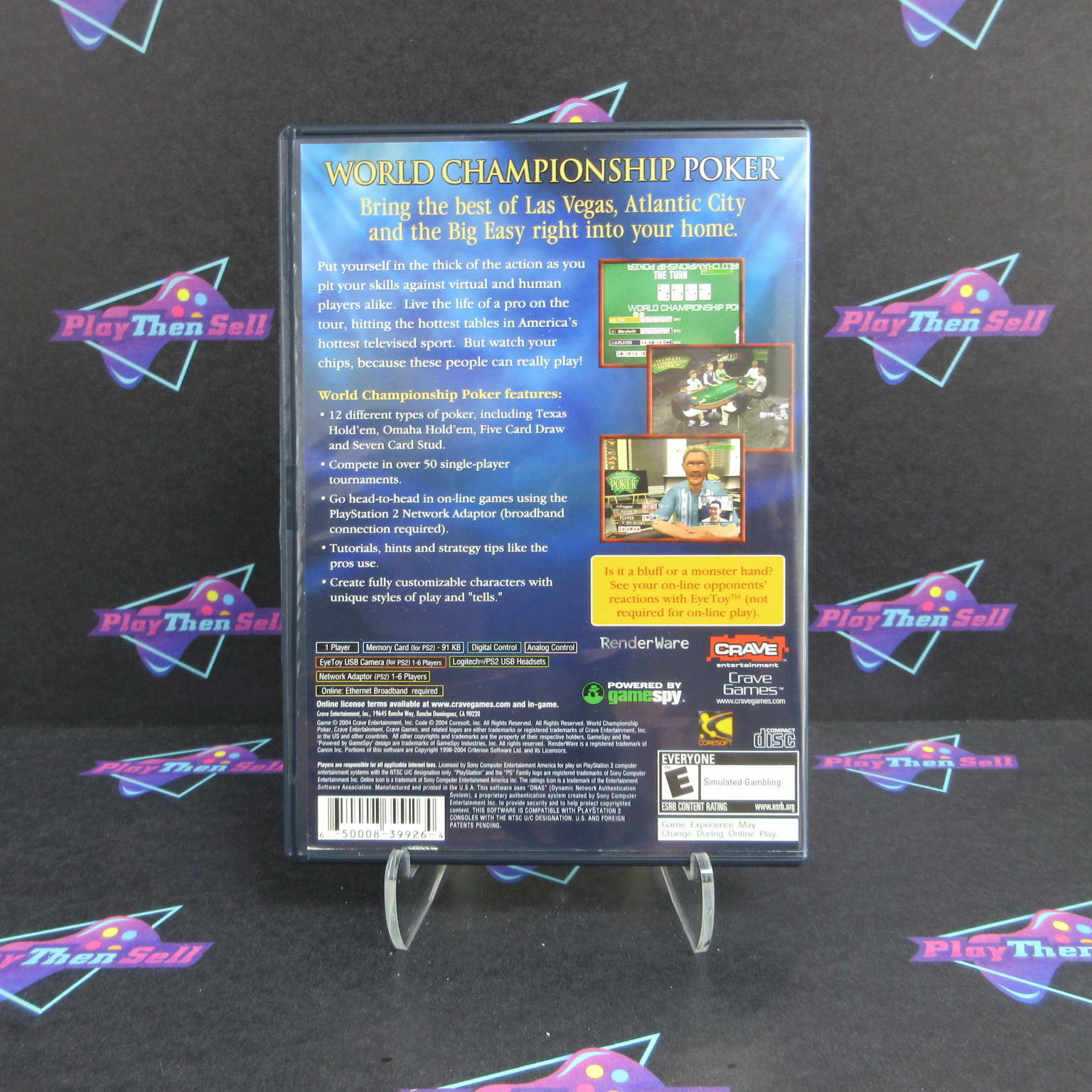 World Championship Poker PS2 PlayStation 2 - Like New