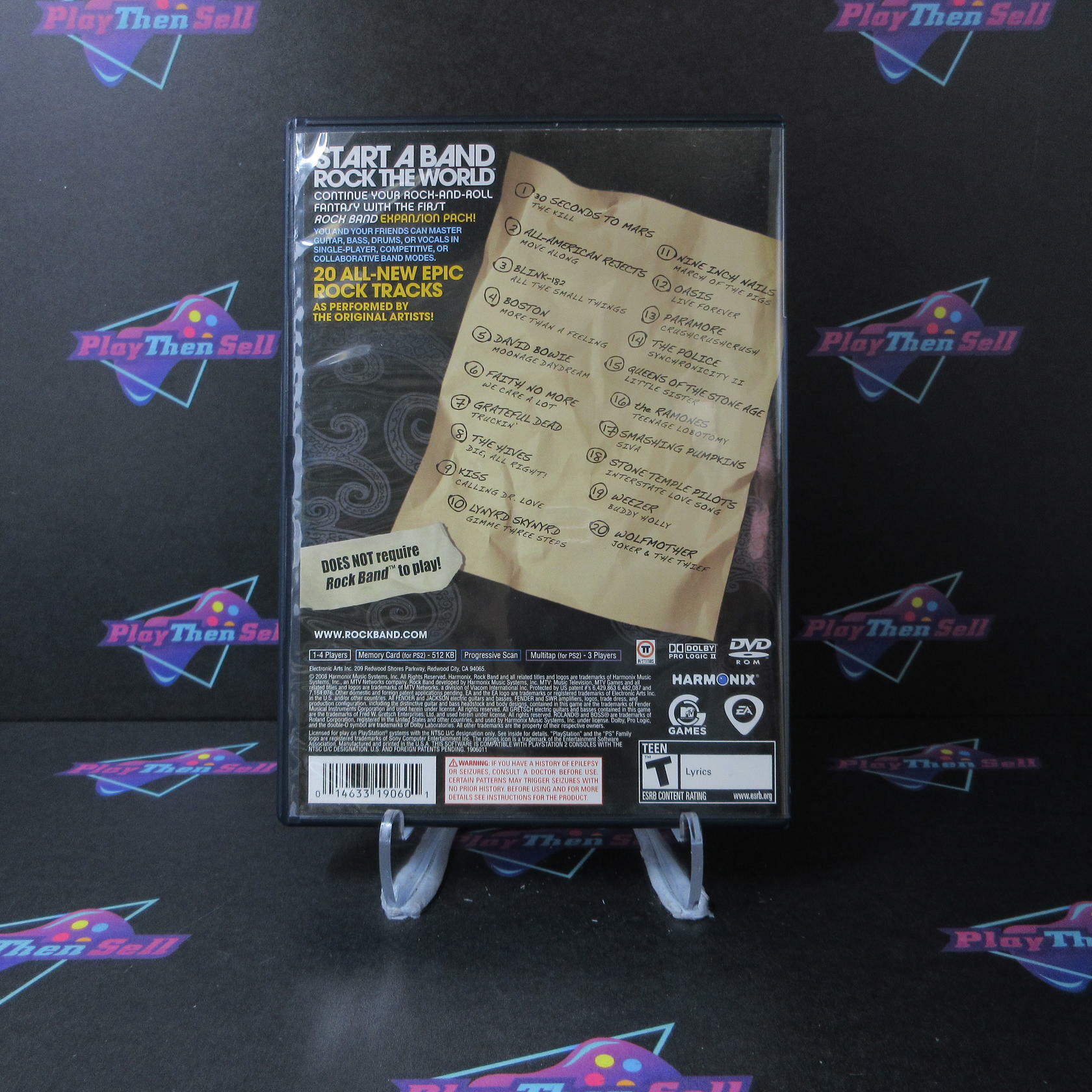 Rock Band Track Pack Vol. 1 PS2 PlayStation 2 - Like New