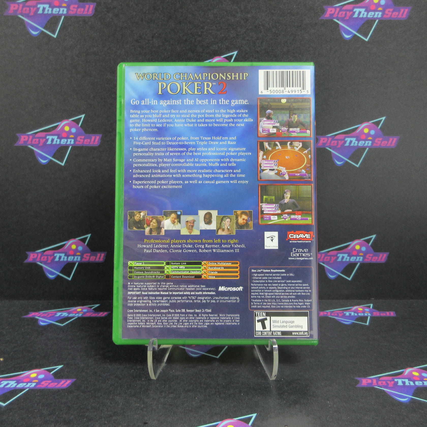 World Championship Poker 2 with Howard Lederer Xbox - Like New