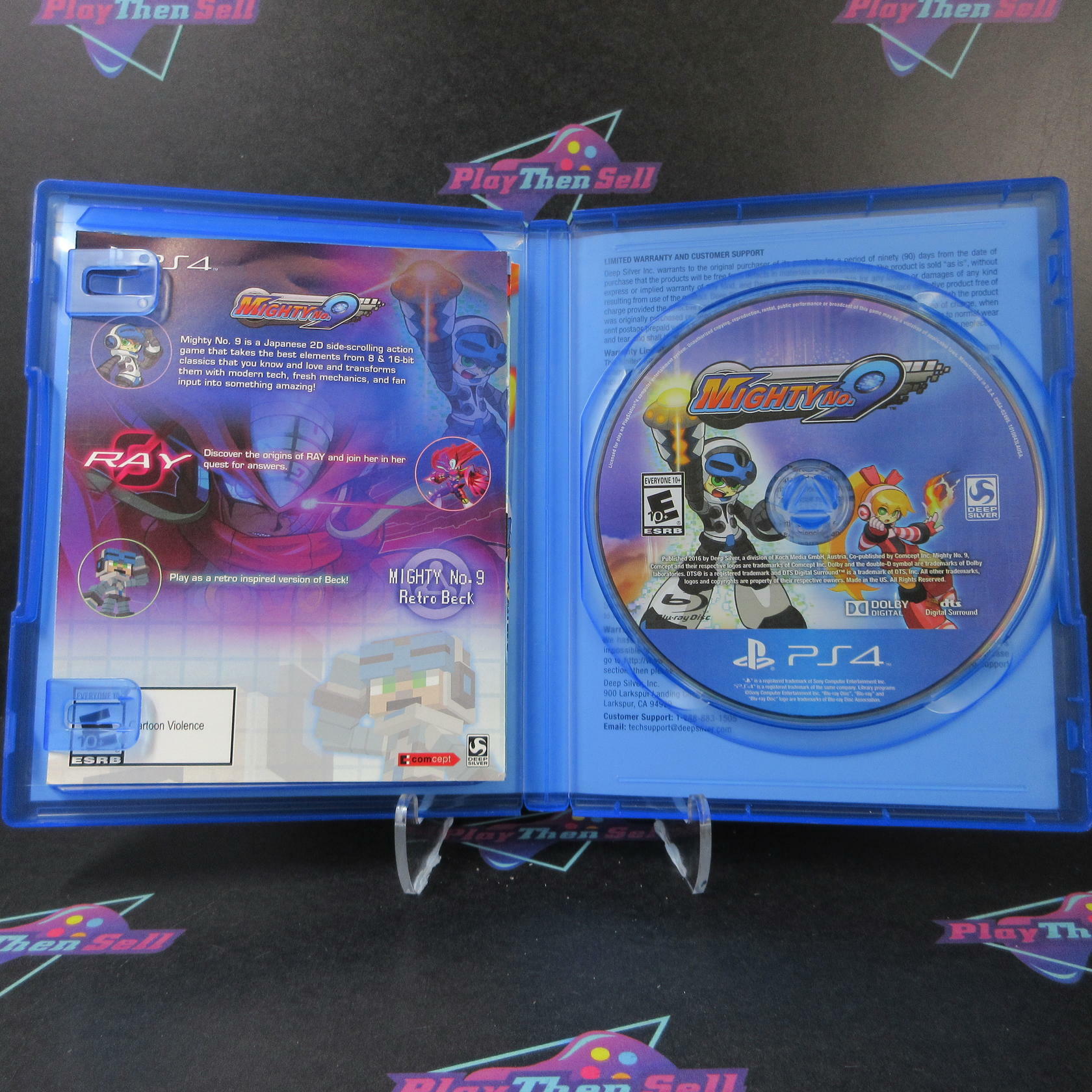 Mighty No. 9 + Poster/Artbook PS4 PlayStation 4 AD Complete CIB - Very Good