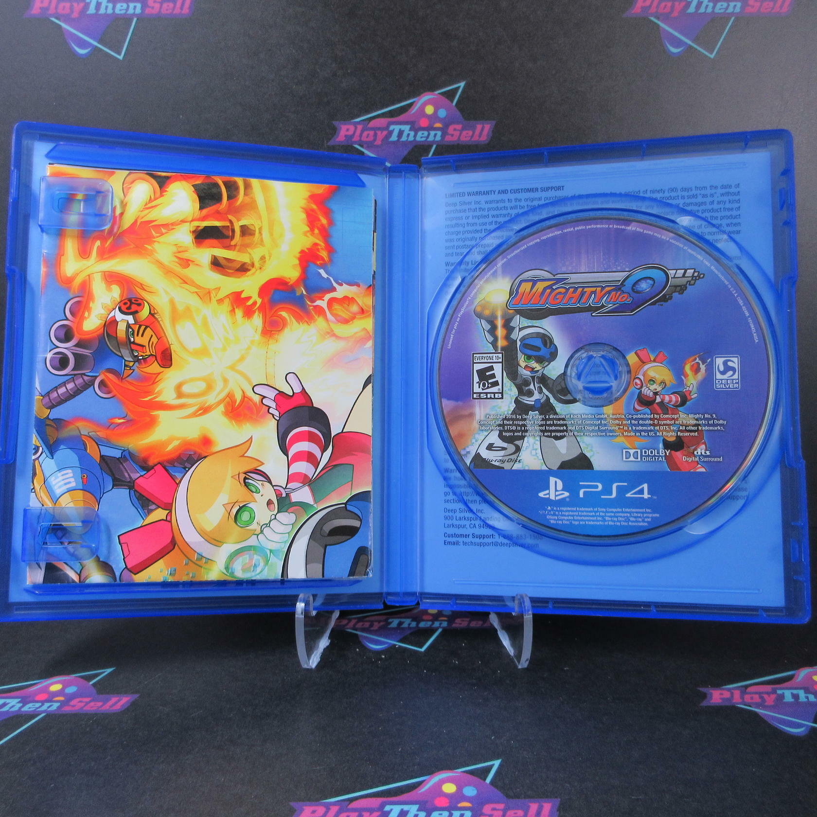 Mighty No. 9 + Poster/Artbook PS4 PlayStation 4 AD Complete CIB - Very Good