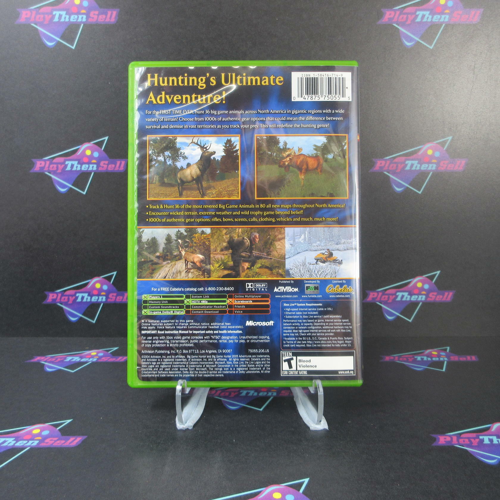 Cabela's Big Game Hunter 2005 - Xbox + Reg Card - Like New