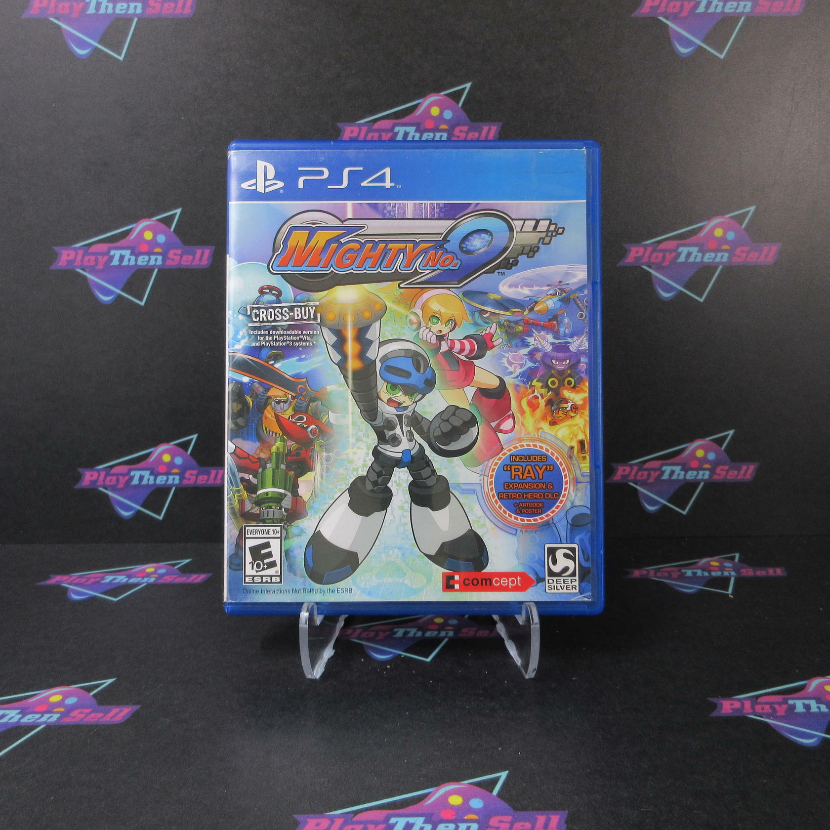 Mighty No. 9 + Poster/Artbook PS4 PlayStation 4 AD Complete CIB - Very Good