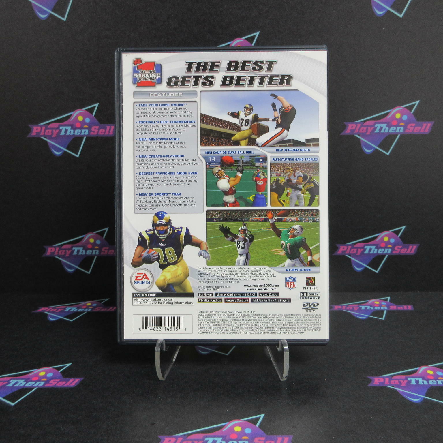 Madden NFL 2003 PS2 Playstation 2 + Reg Card - Like New