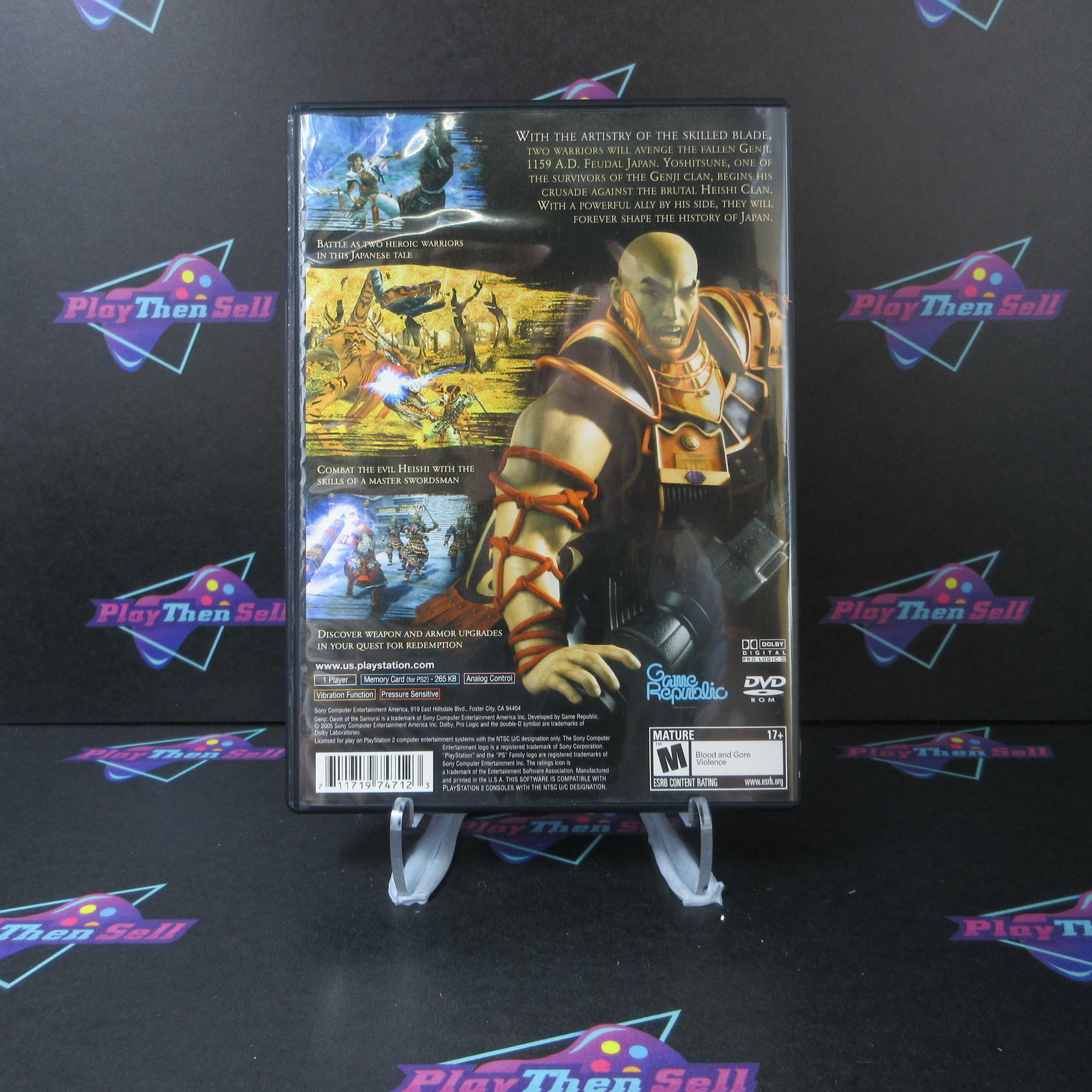 Genji Dawn of the Samurai PS2 PlayStation 2 + Reg Card - Like New
