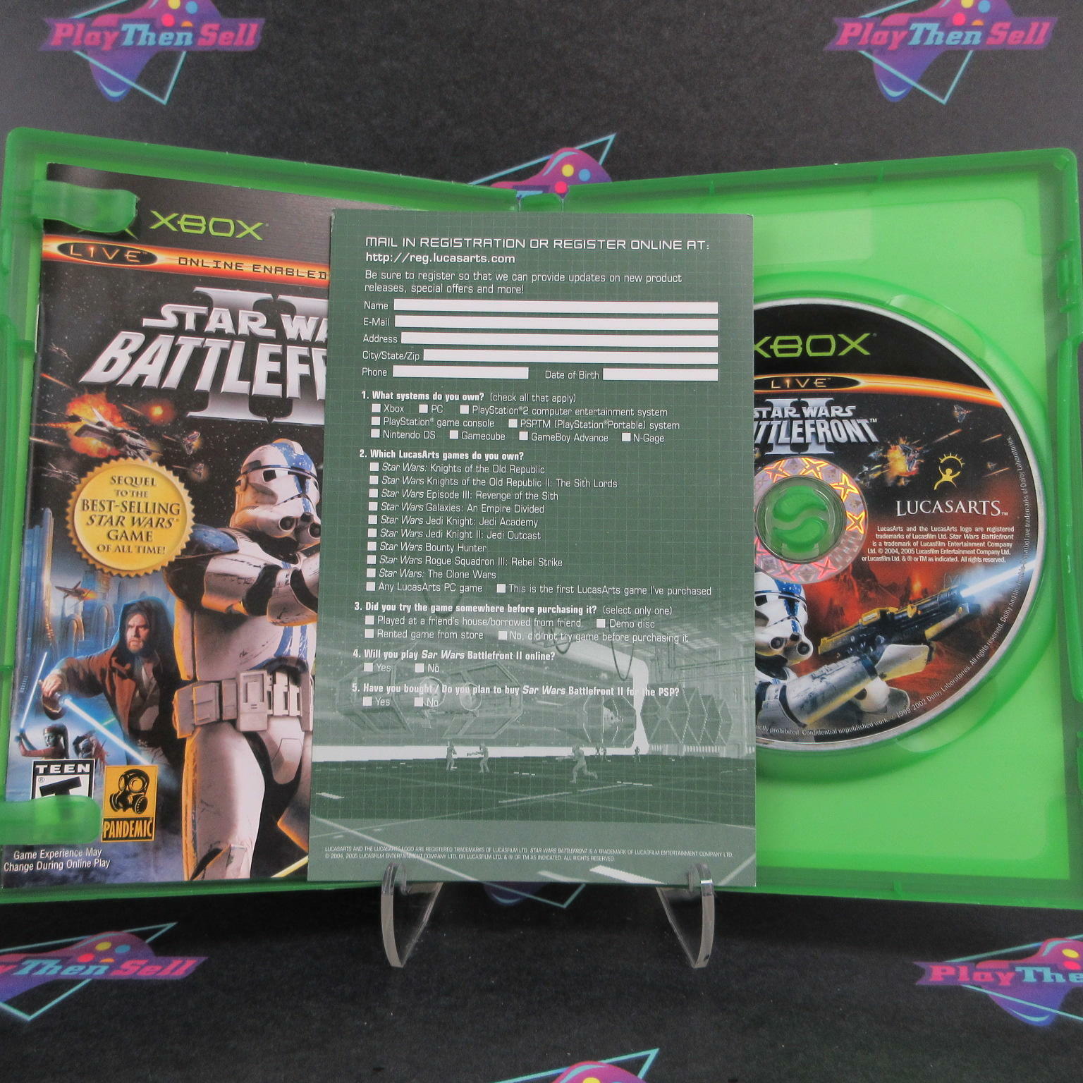 Star Wars Battlefront 2 Xbox + Reg Card - Like New