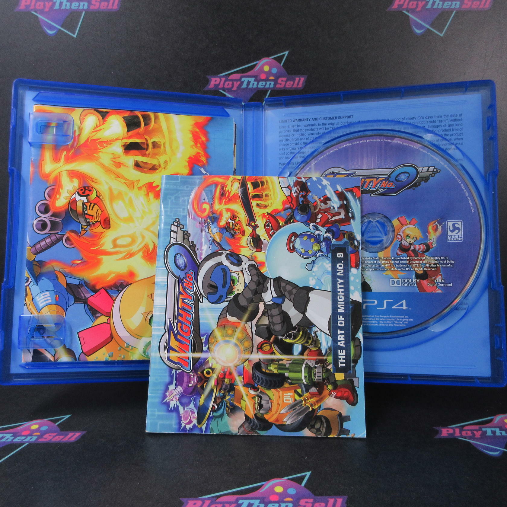 Mighty No. 9 + Poster/Artbook PS4 PlayStation 4 AD Complete CIB - Very Good
