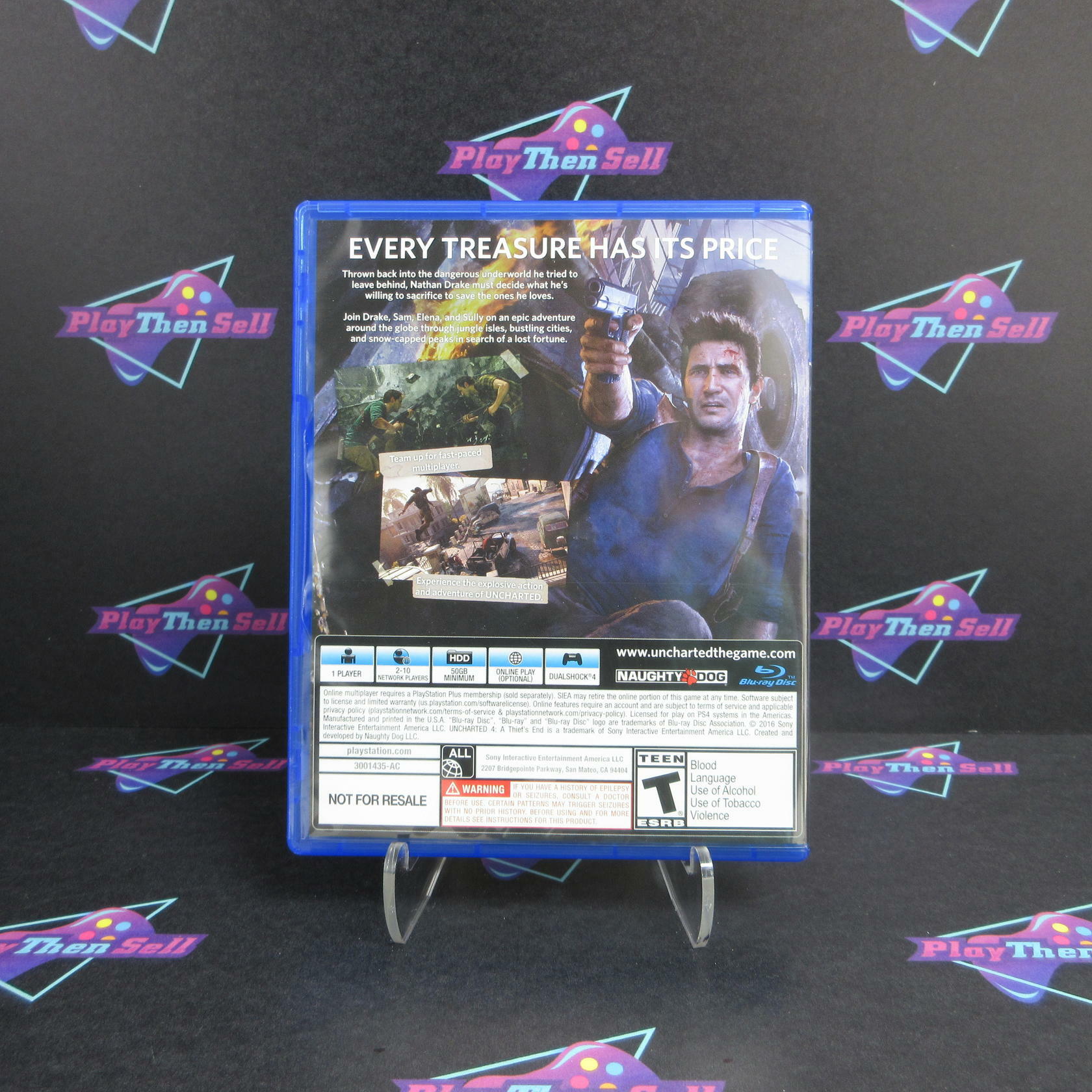 Uncharted 4 A Thief's End PS4 PlayStation 4 - Like New