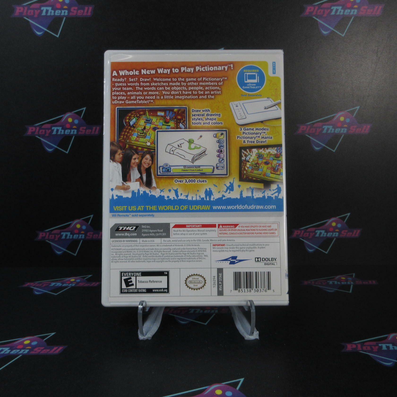 Pictionary Udraw Nintendo Wii DD Complete CIB - Very Good