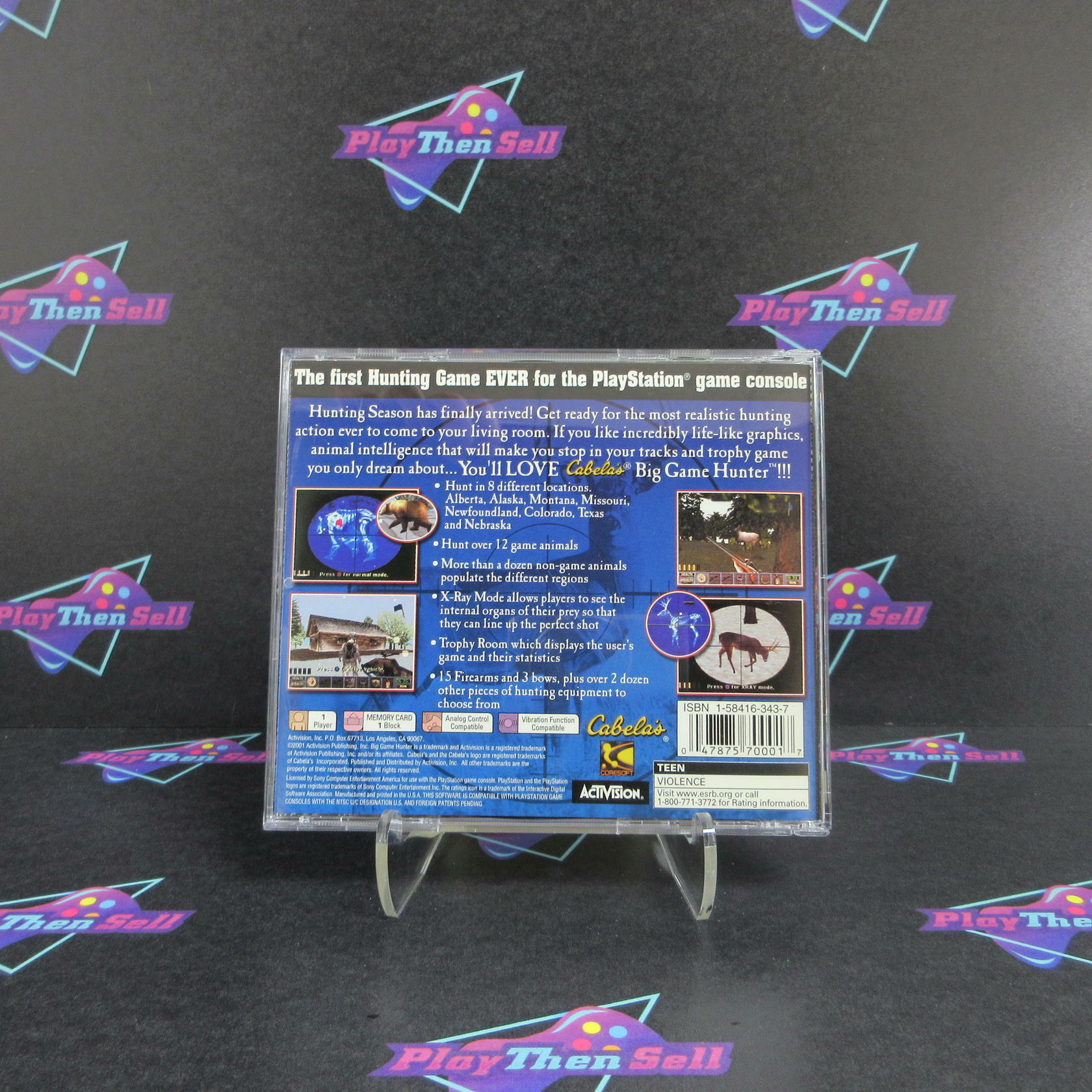 Cabela's Big Game Hunter Ultimate Challenge PS1 PlayStation 1 - Like New