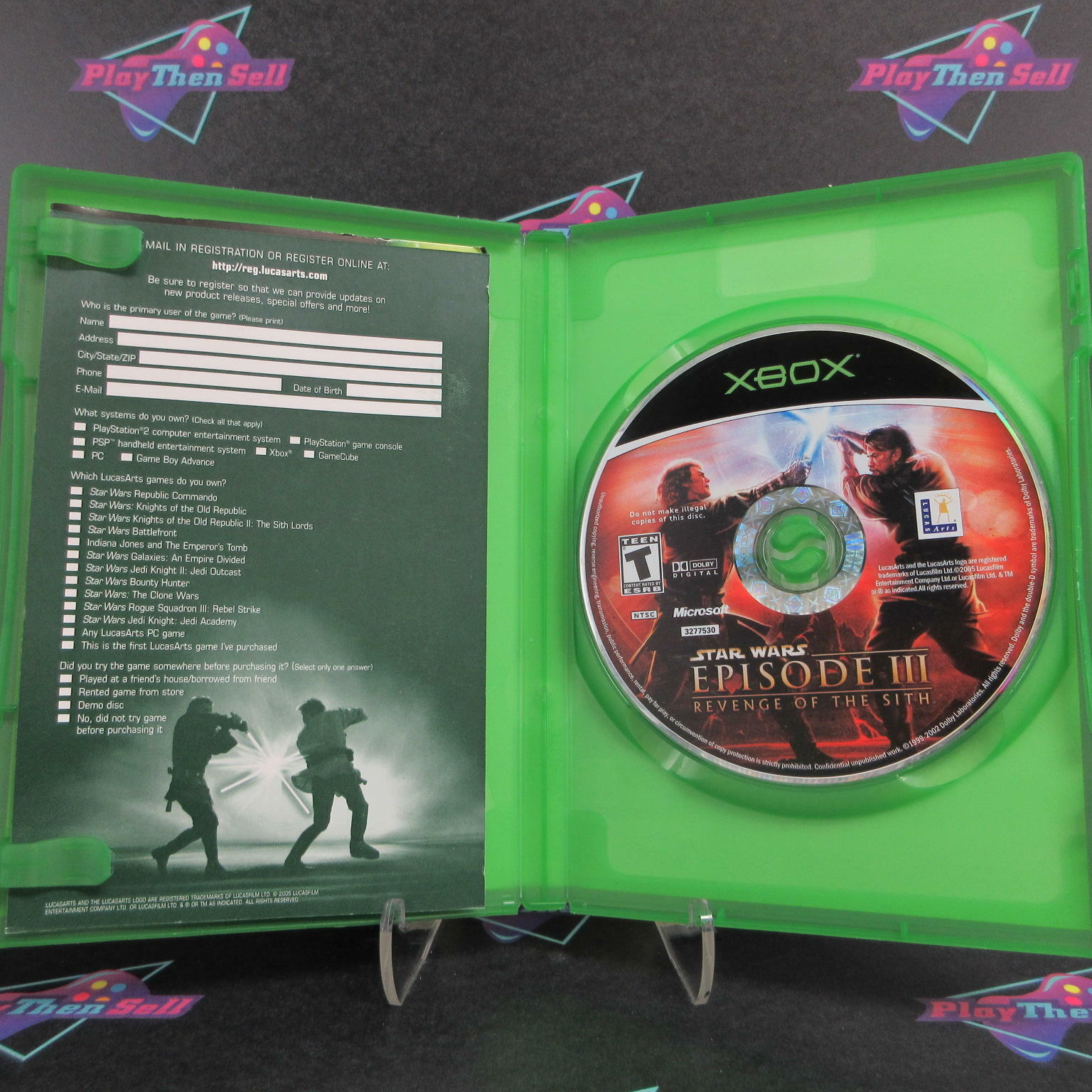 Star Wars Episode III Revenge of the Sith Xbox + Reg Card - Like New