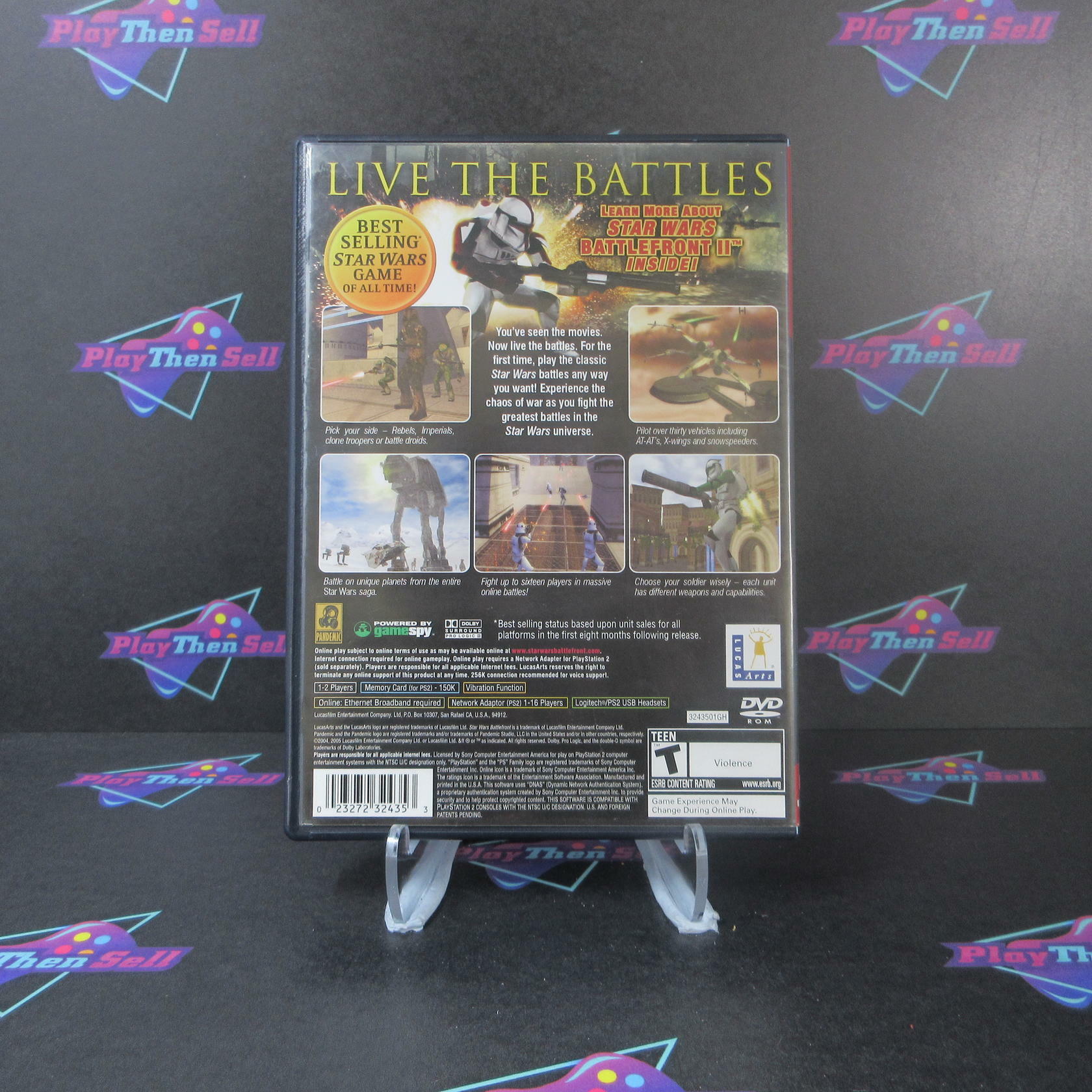 Star Wars Battlefront GH PS2 PlayStation 2 AD/NM - Very Good