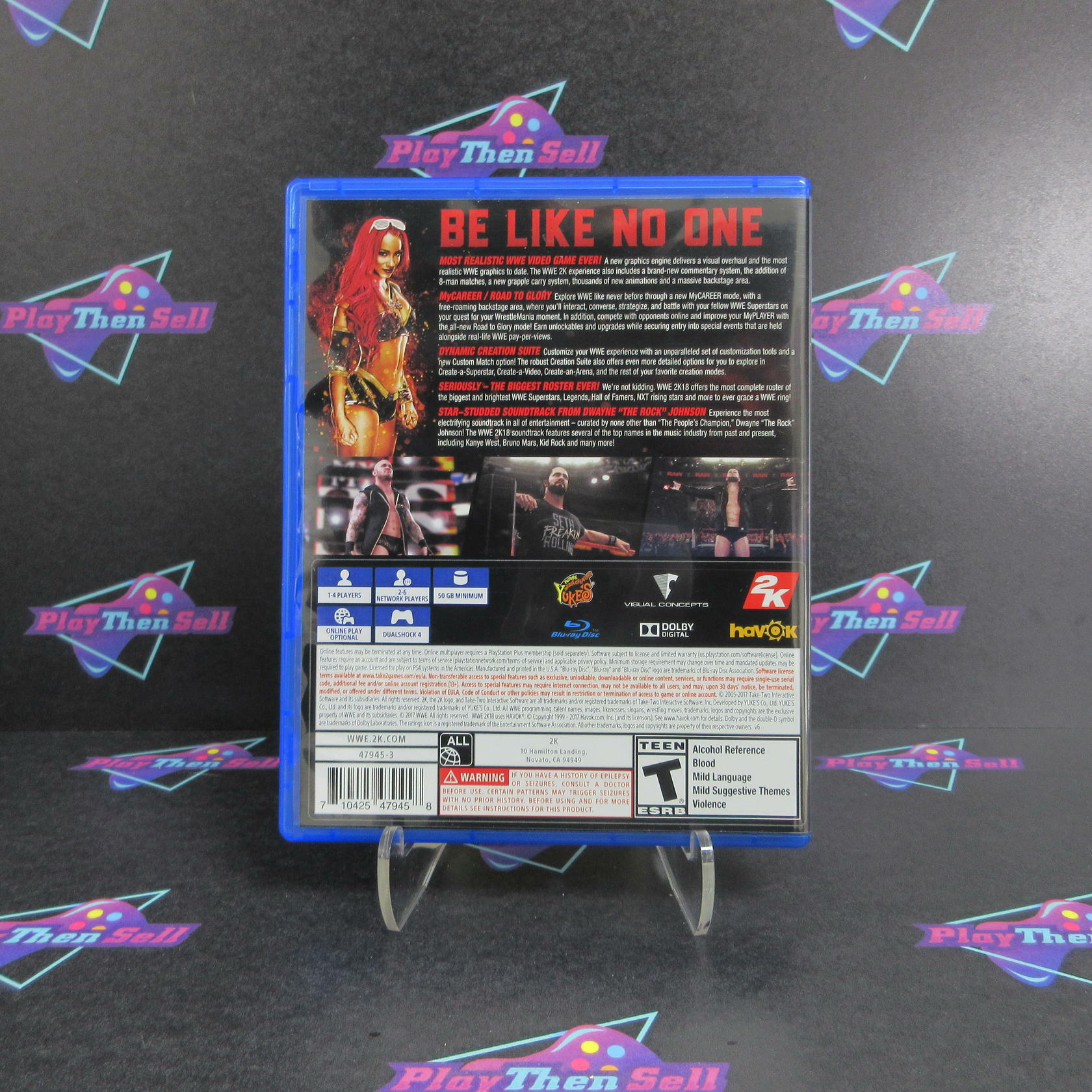 WWE 2K18 PS4 PlayStation 4 - Like New