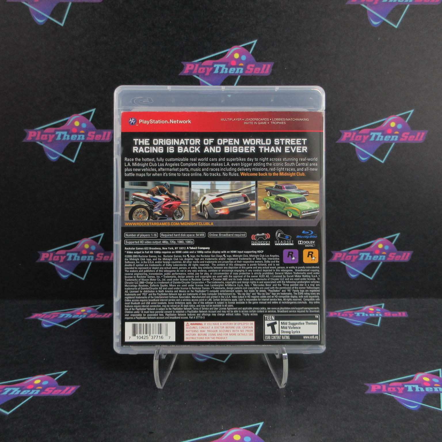 Midnight Club Los Angeles Complete Edition PS3 PlayStation 3 GH - Like New