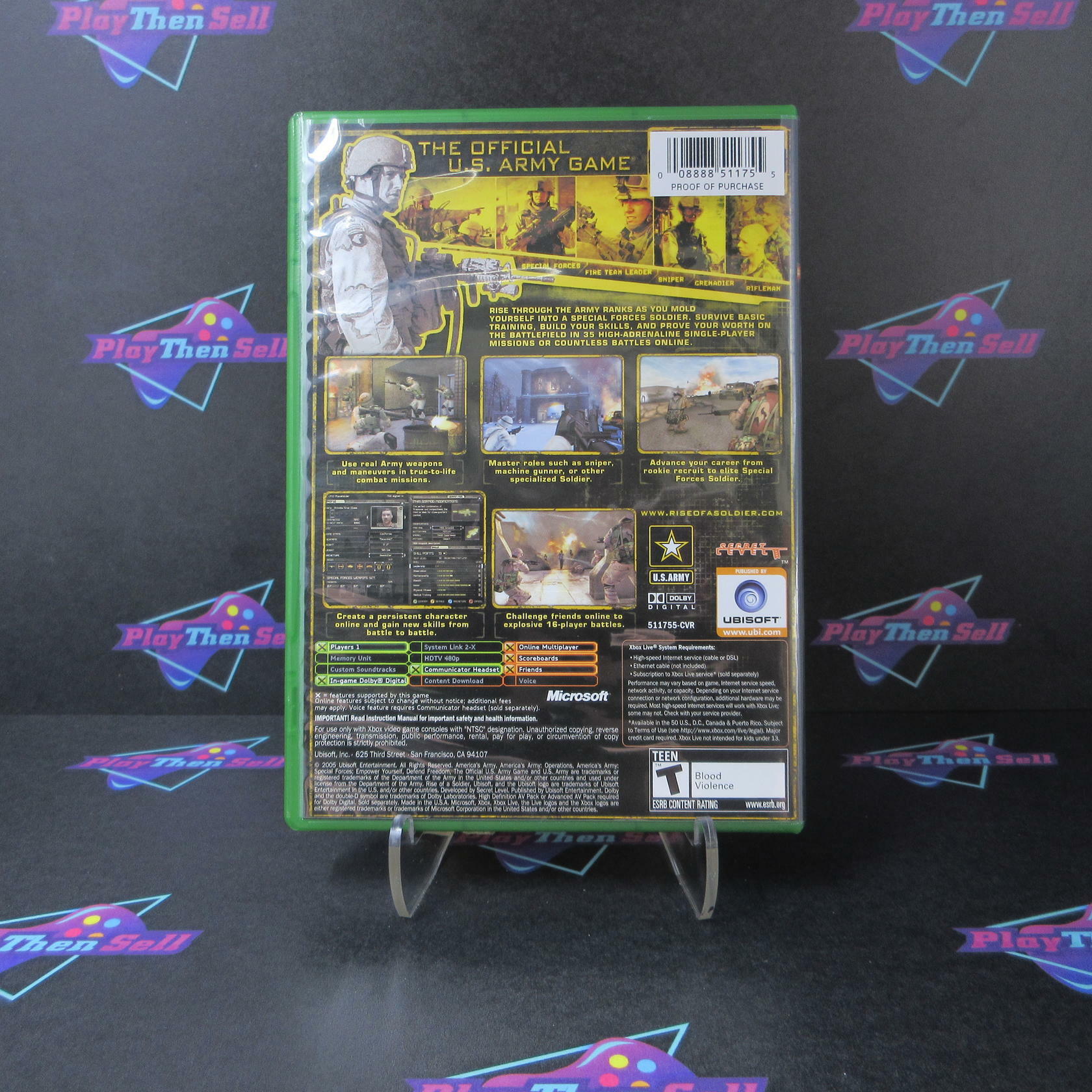 America's Army Rise of a Soldier Xbox - Like New