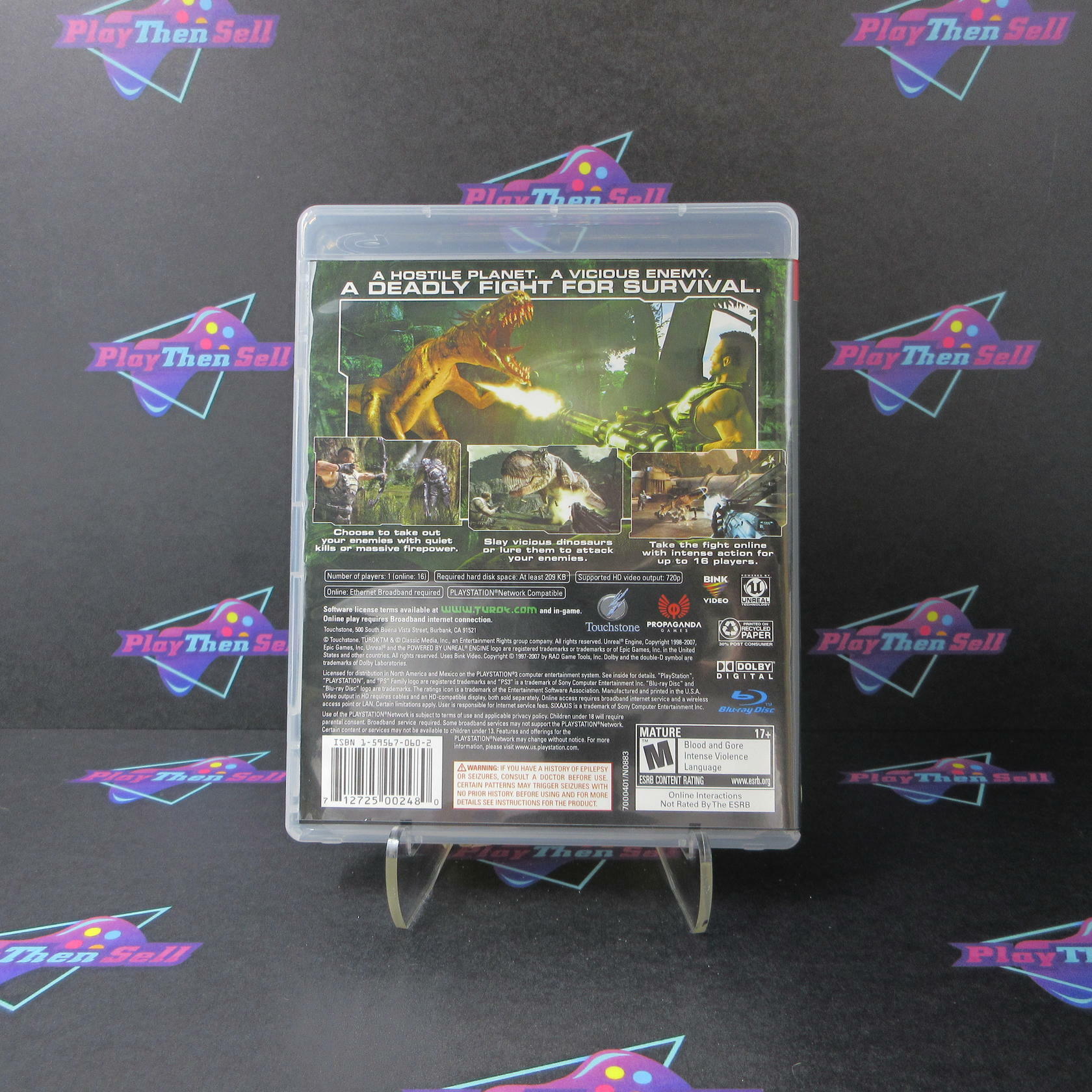 Turok PS3 Playstation 3 + Reg Card - Like New