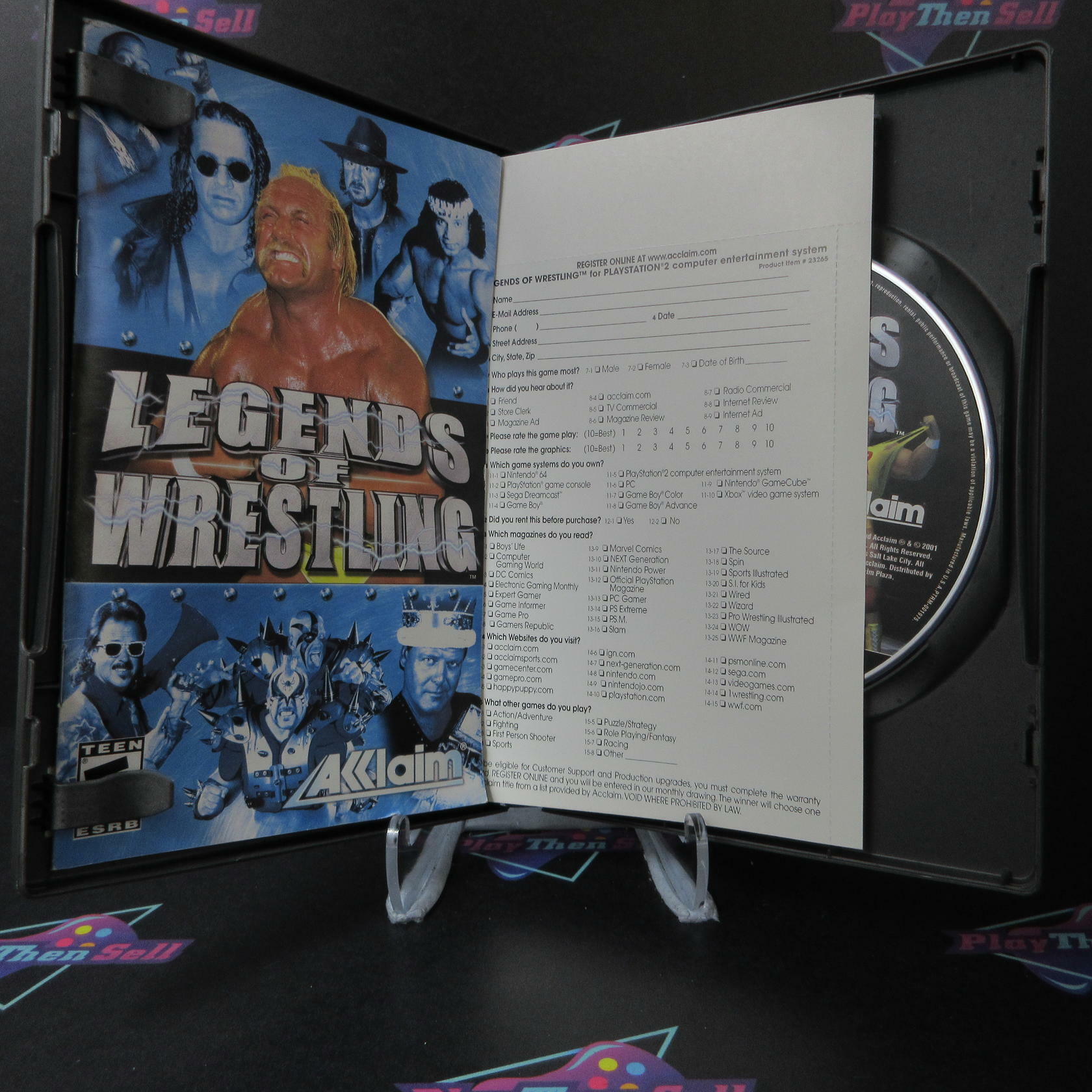 Legends of Wrestling PS2 PlayStation 2 + Reg Card - Like New