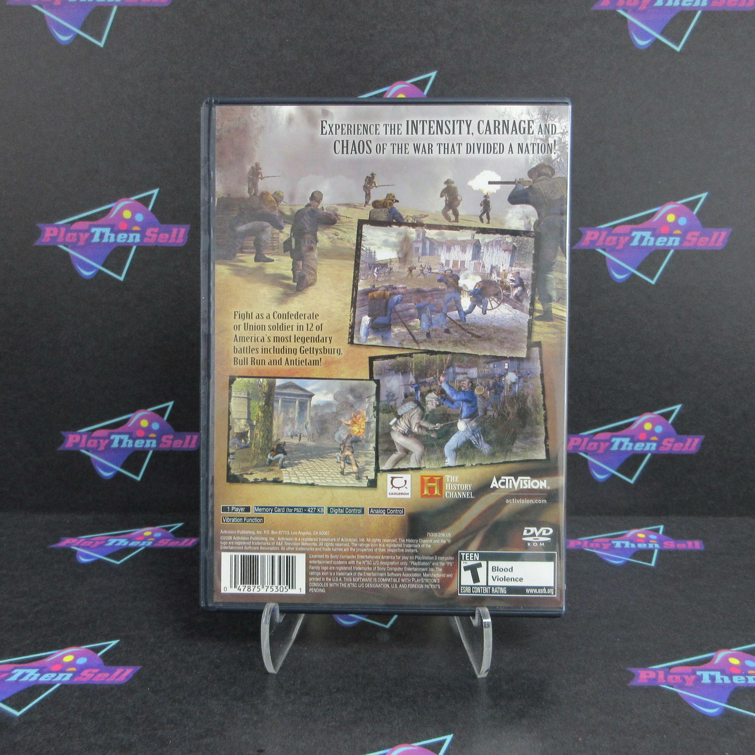 Civil War A Nation Divided PS2 PlayStation 2 + Reg Card - Like New