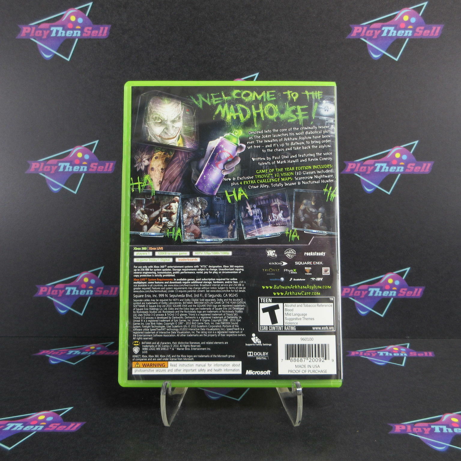 Batman Arkham Asylum GOTY Xbox 360 PH - Like New