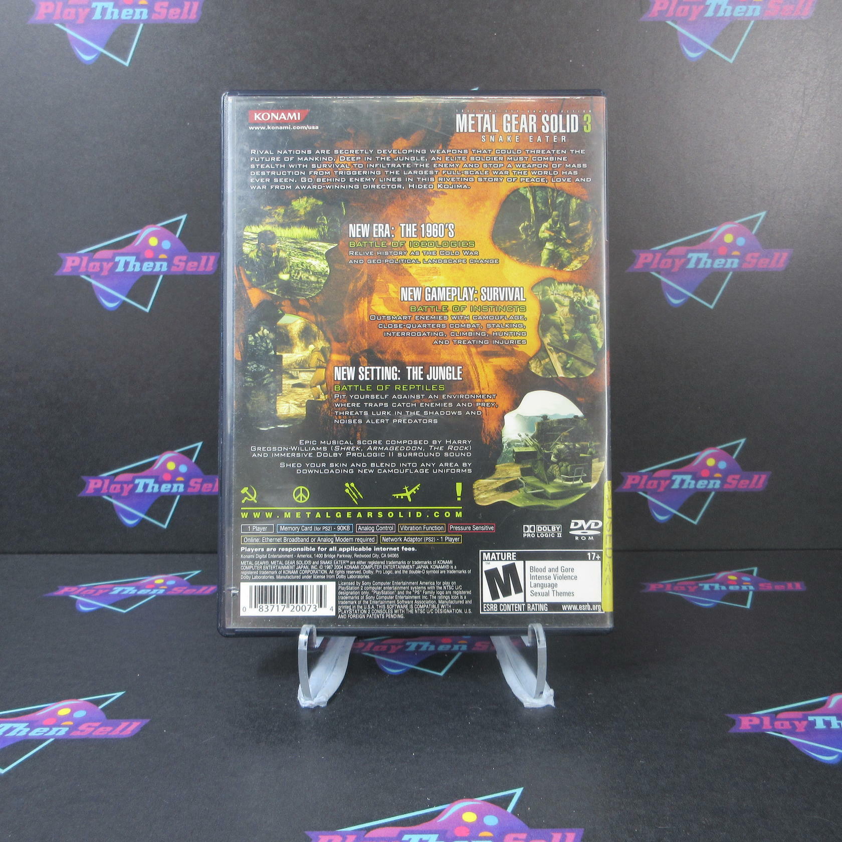 Metal Gear Solid 3 Snake Eater PS2 PlayStation 2 AD Complete CIB - Very Good