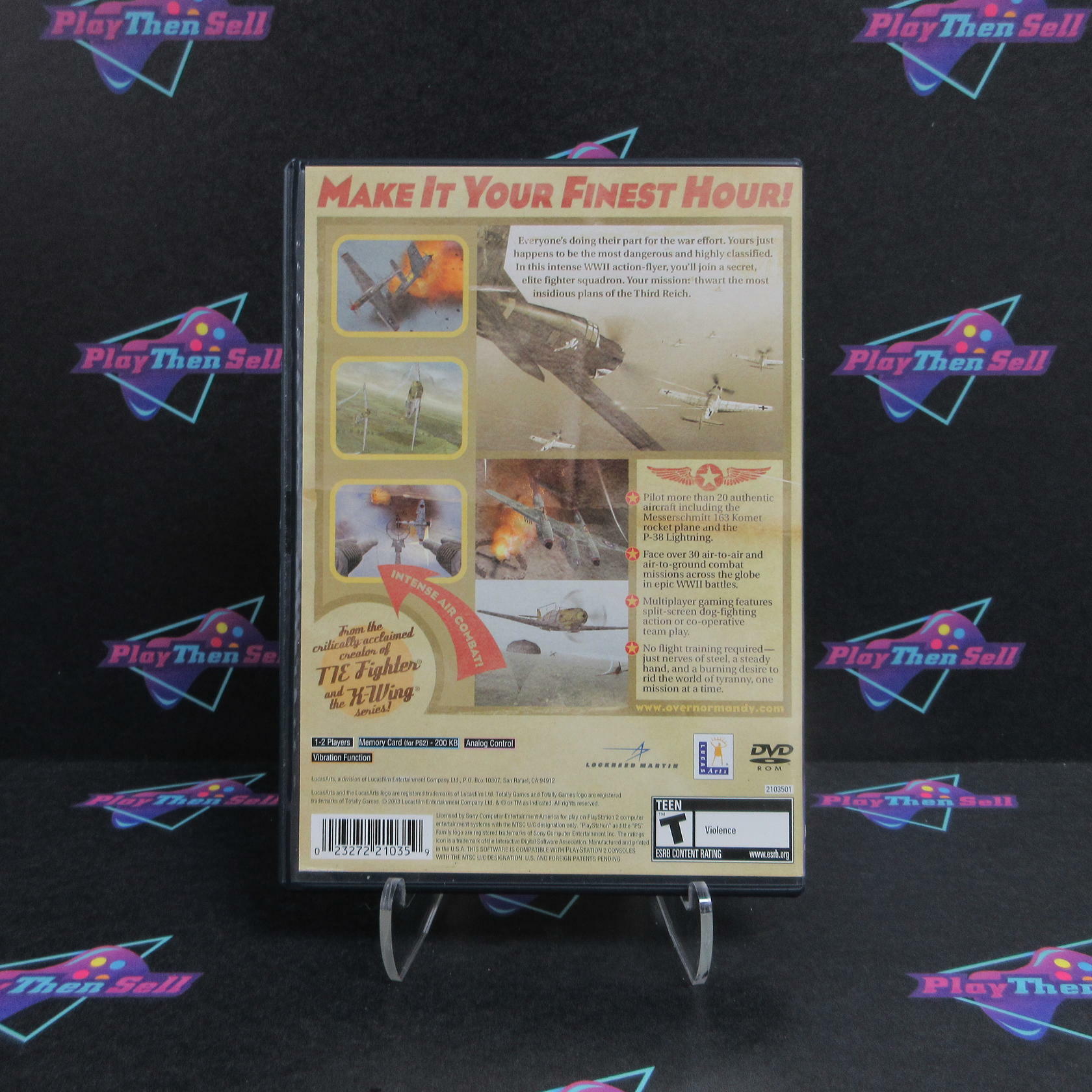 Secret Weapons Over Normandy PS2 PlayStation 2 + Reg Card - Like New