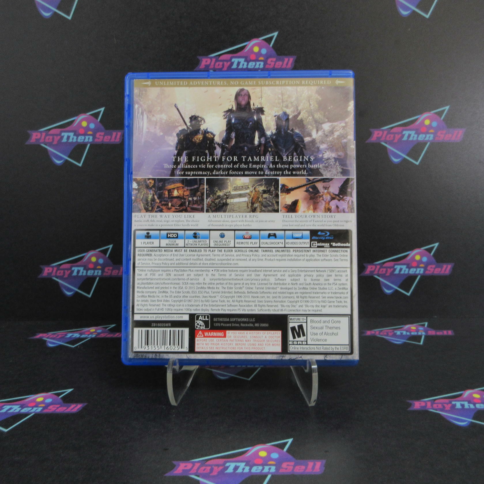 The Elder Scrolls Online PS4 PlayStation 4 Tamriel Unlimited - Like New