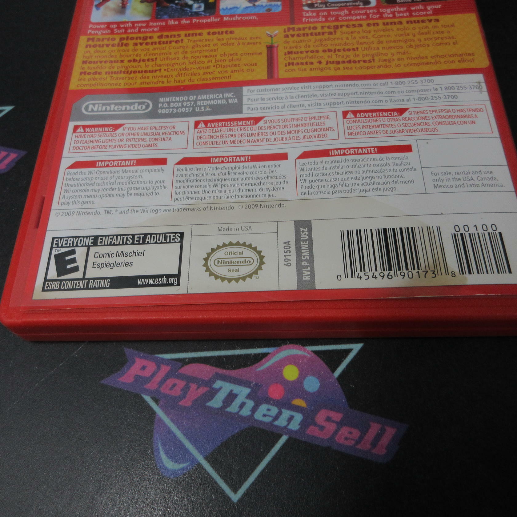 New Super Mario Bros Nintendo Wii AD Complete CIB - Very Good