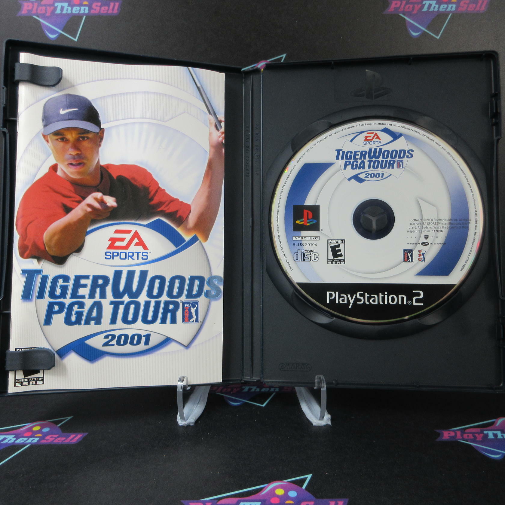 Tiger Woods PGA Tour 2001 + Reg Card PS2 PlayStation 2 AD Complete CIB - Very Good