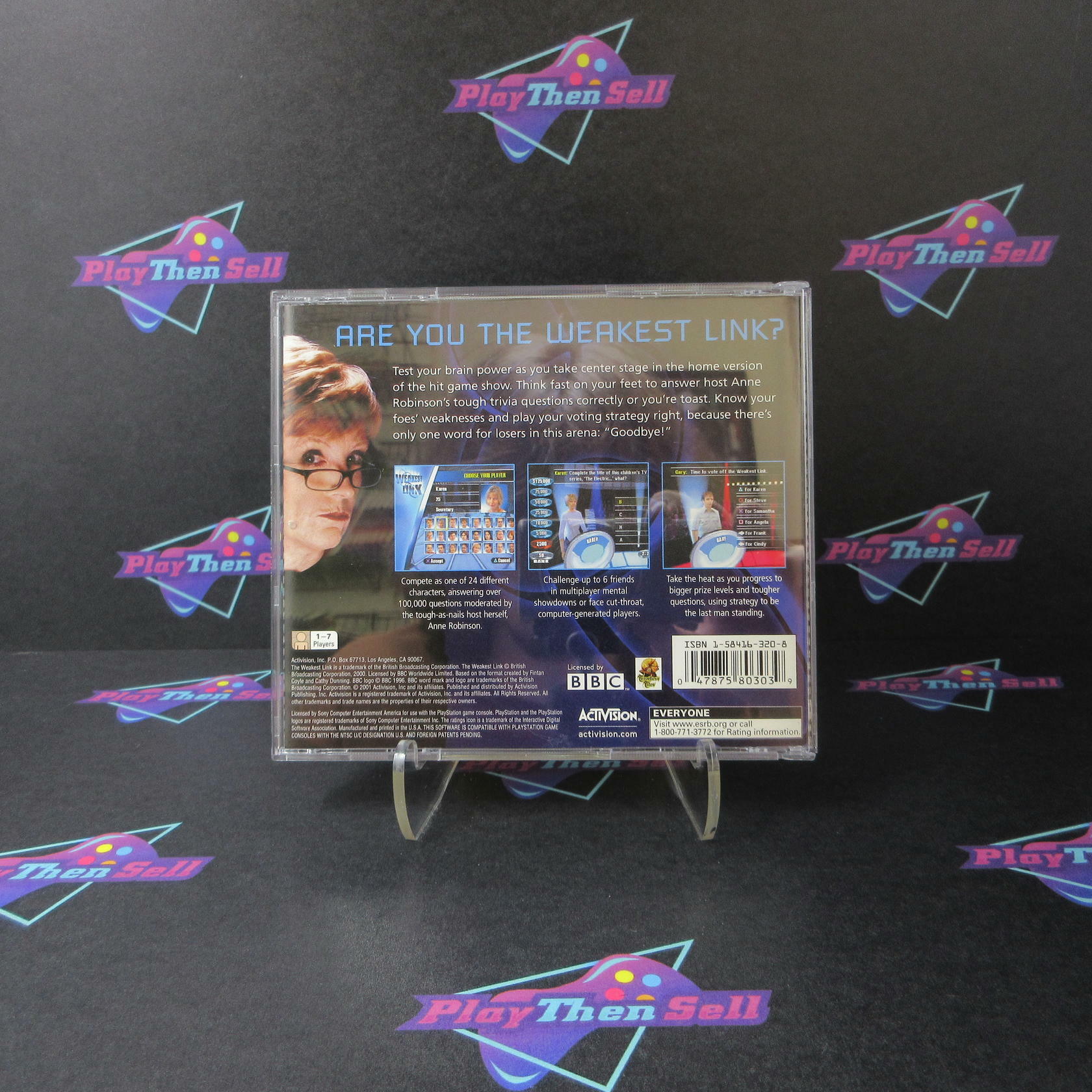 The Weakest Link PS1 PlayStation 1 + Reg Card - Like New